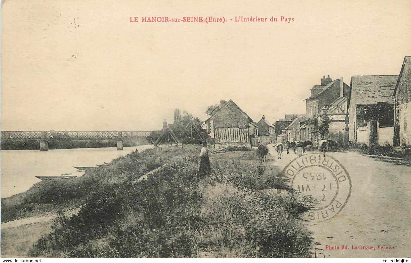 / CPA FRANCE 27 "Le Manoir Sur Seine, L'intérieur Du Pays" - Le Manoir