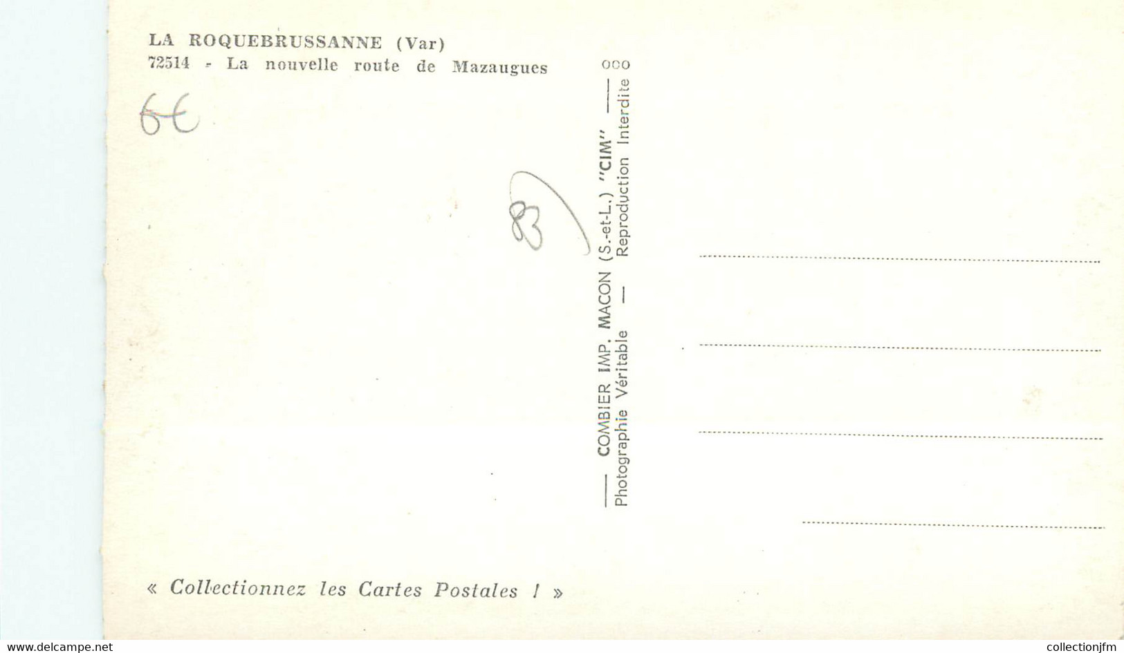 / CPSM FRANCE 83 "La Roquebrussanne, La Nouvelle Route De Mazaugues" - La Roquebrussanne