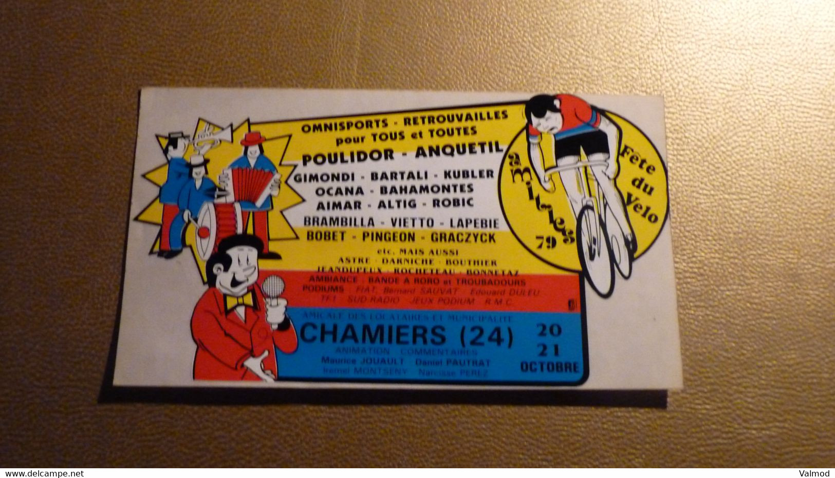 Cyclisme - Autocollant Vitrine (??) - Fête Du Vélo & Omnisports - 20 & 21 Octobre 1979 Chamiers (24) - Guinea Equatoriale