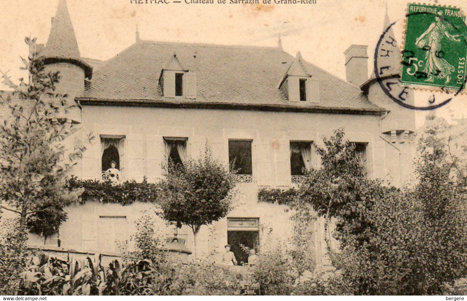 19. CPA - MEYMAC - Chateau De Sarrazin De Grand-Rieu - 1907 - Scan Du Verso - - Andere & Zonder Classificatie