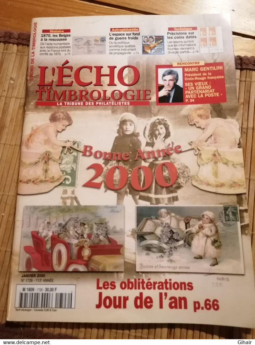 L'écho De La Timbrologie, 1726, Janvier 2000 - Français (àpd. 1941)