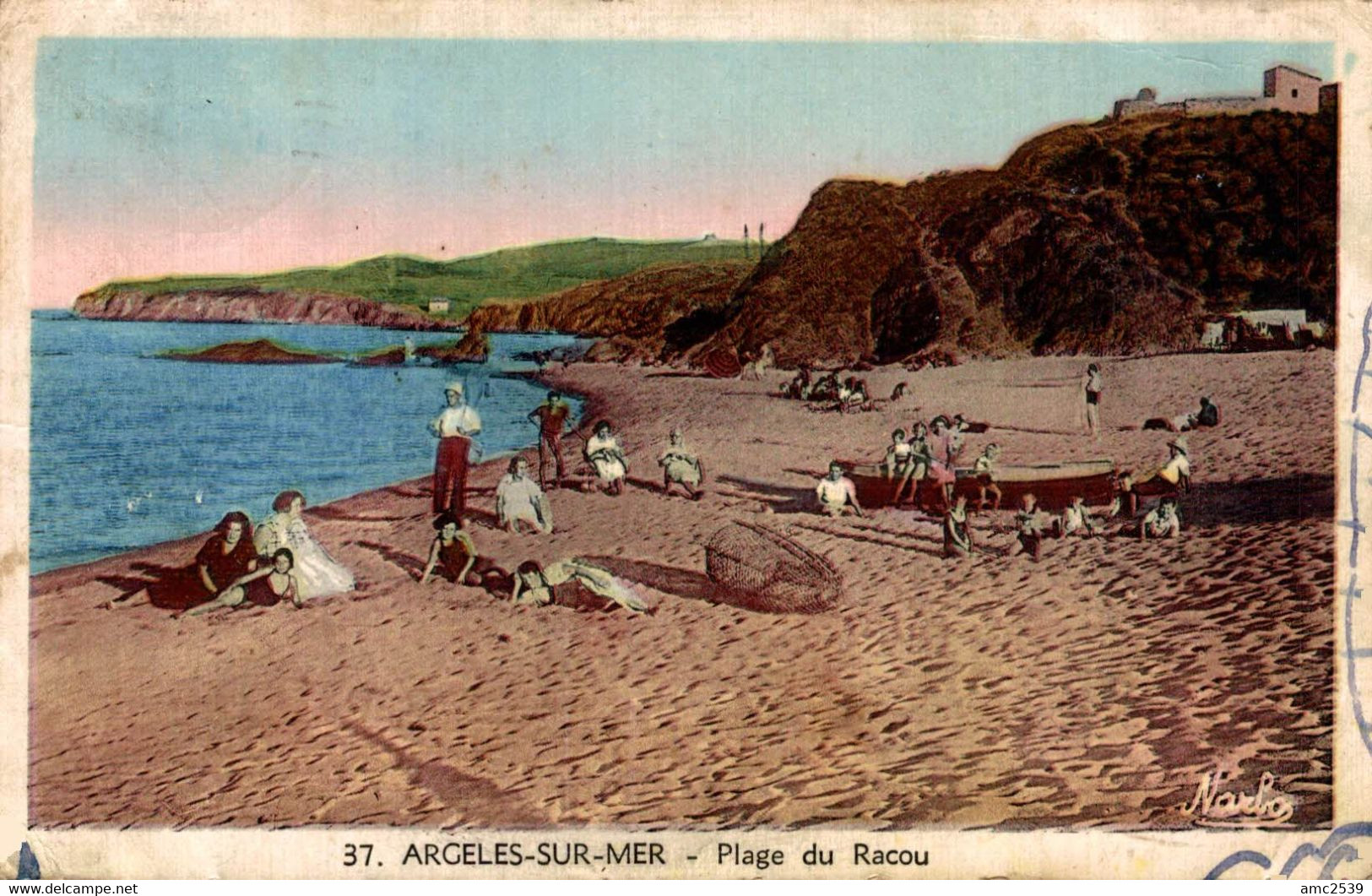 66 ARGELES-SUR-MER   Au Fond, La Plage, Au Premier Plan, Celle Du Racou   Colorisée - Argeles Sur Mer