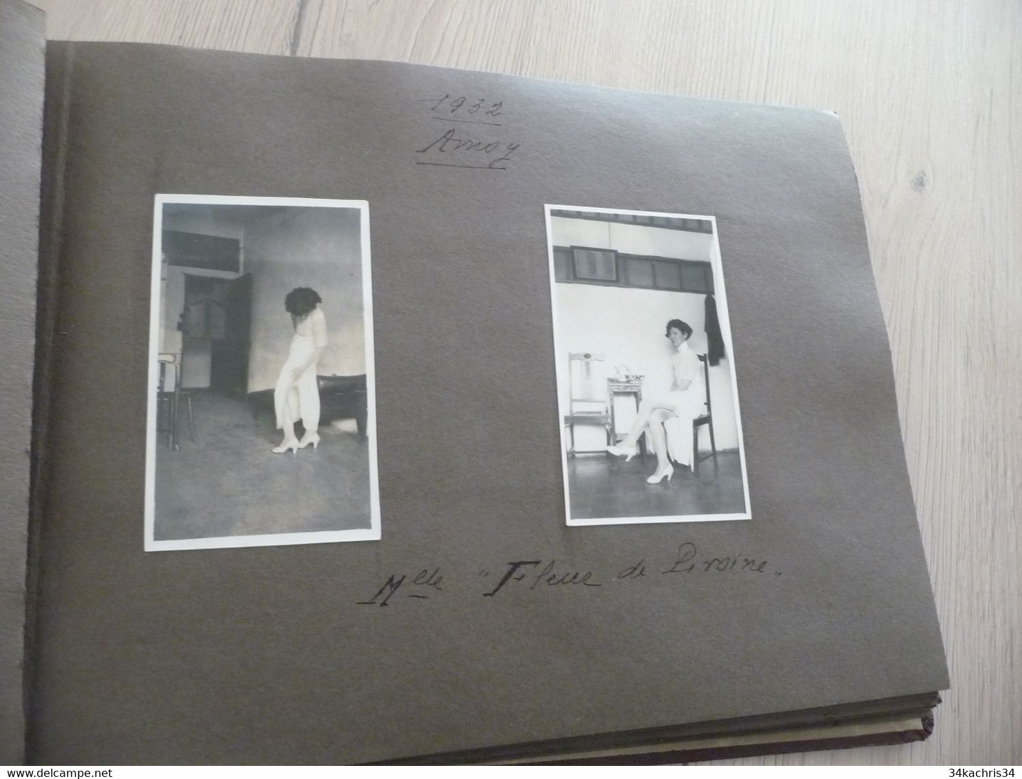 Album 76 Photos Originales Indochine Viêt-Nam Années 30 Conquêtes Féminines D'un Officier Marine - Albums & Collections