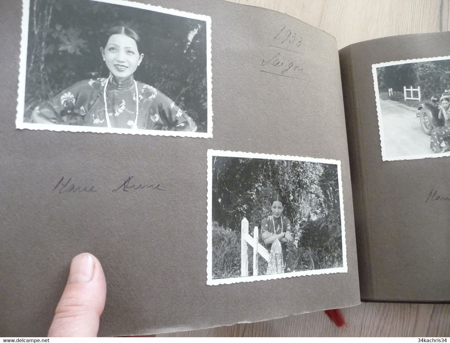 Album 76 photos originales Indochine Viêt-Nam années 30 conquêtes féminines d'un officier Marine