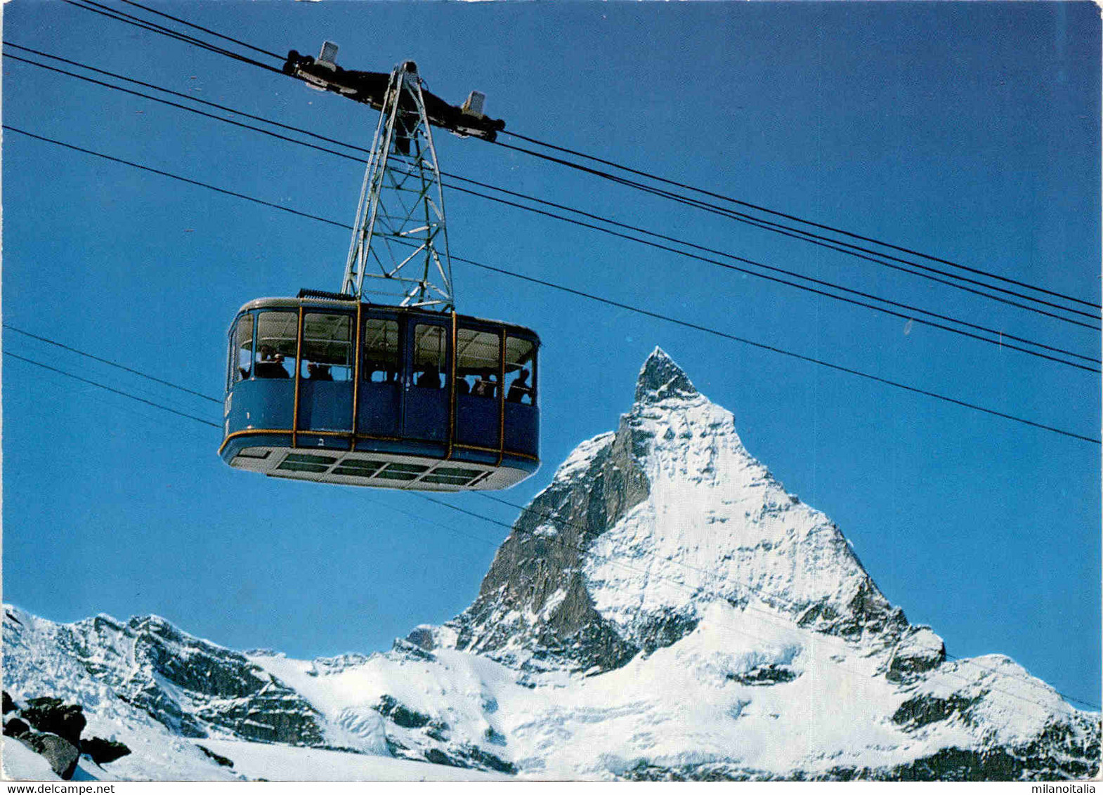 Luftseilbahn Zermatt-Trockener Steg (2-49975) * 7. 4. 1971 - Steg