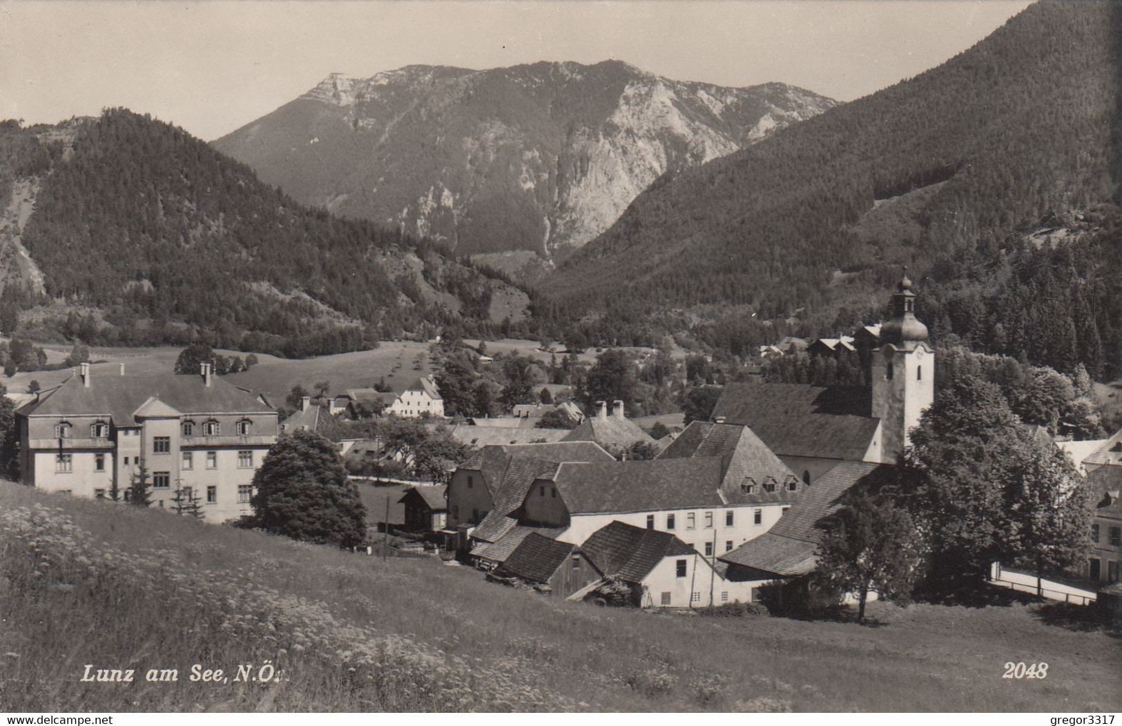 1927) LUNZ Am SEE - NÖ - Tolle Ansicht HAUS Detail U. Kirche ALT !! 1954 - Lunz Am See