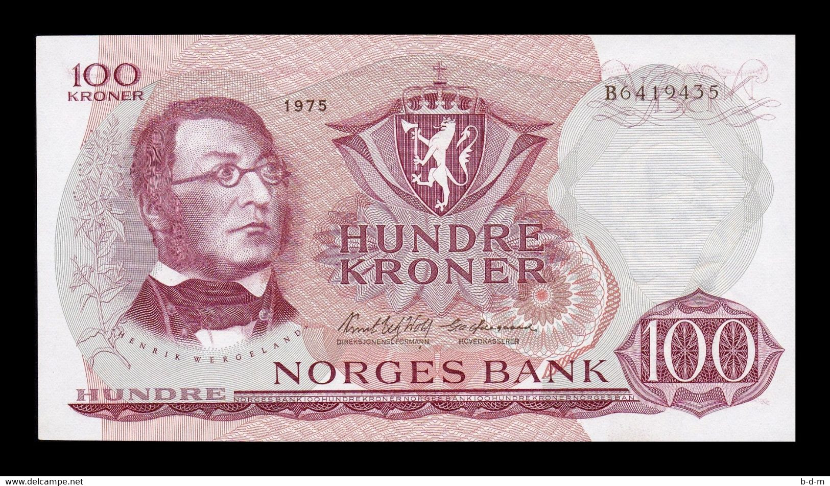 Noruega Norway 100 Kroner 1975 Pick 38g SC UNC - Norwegen