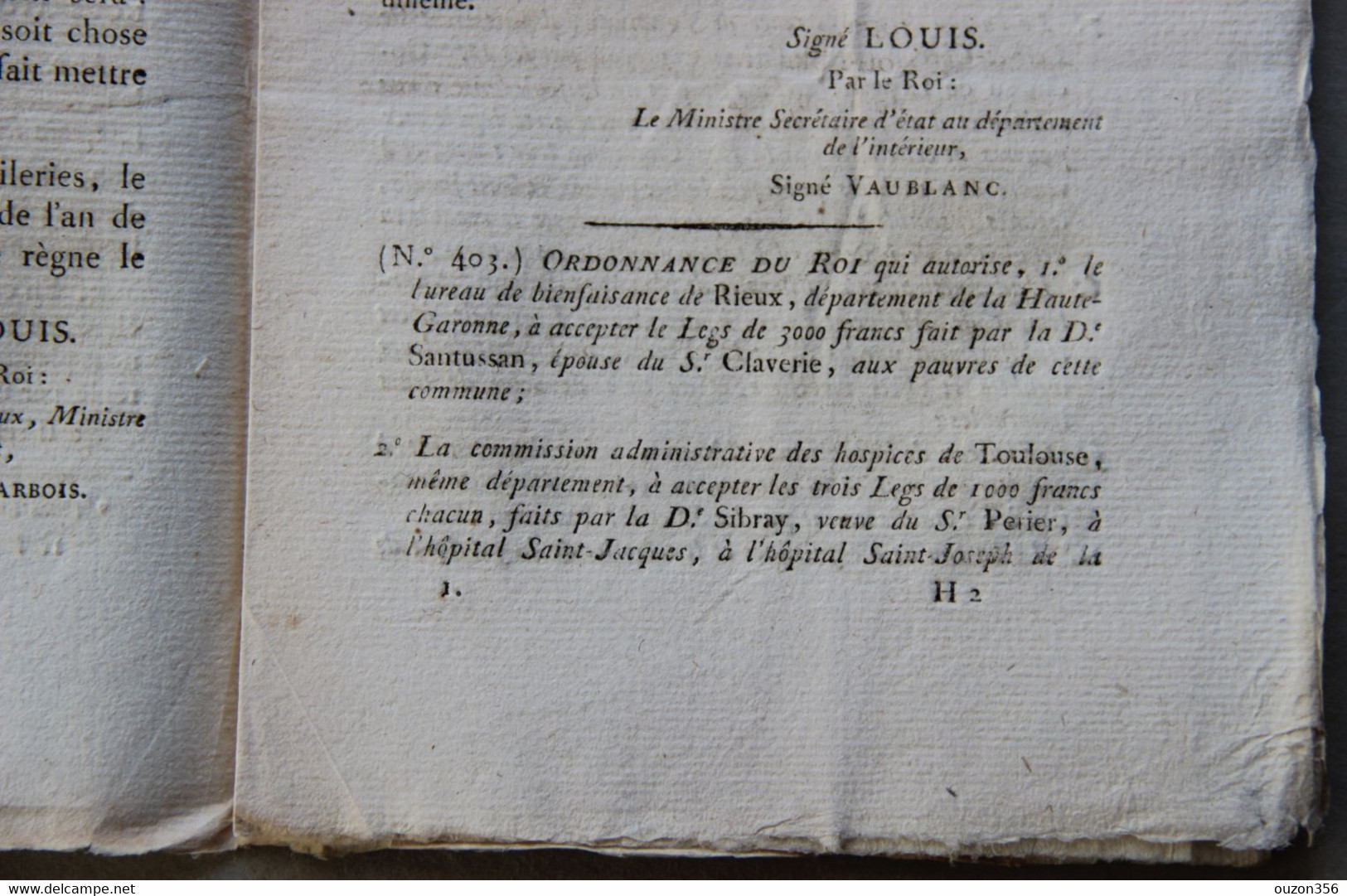 Bulletin Des Lois Du Royaume De France N°63, 7e Série, T.2, 1816, Deuil Général - Décrets & Lois