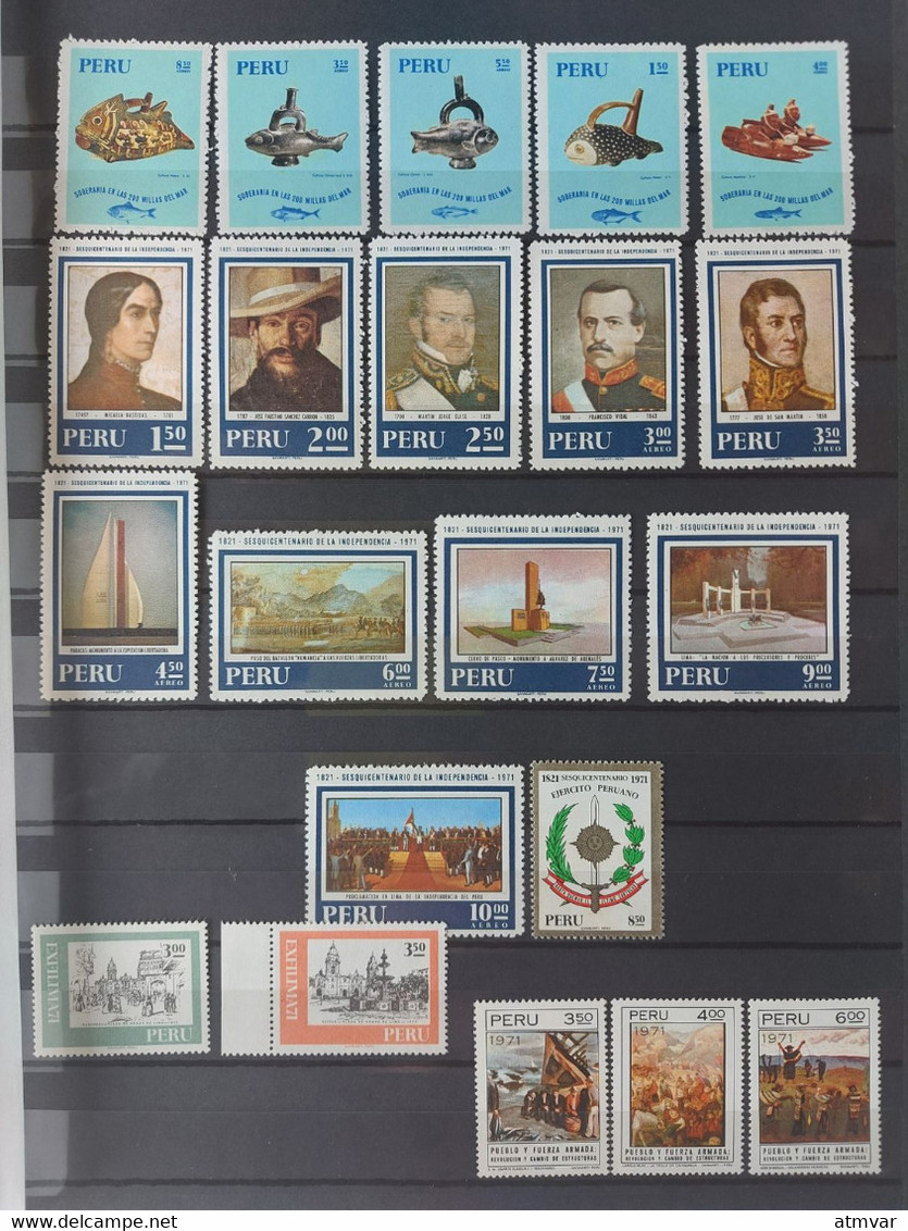 PERÚ / PEROU. Album / Stockbook With MINT Stamps, Sets And Souvenir-sheets, Years '70s To 2000's - MNH - 30 Scans! - Peru