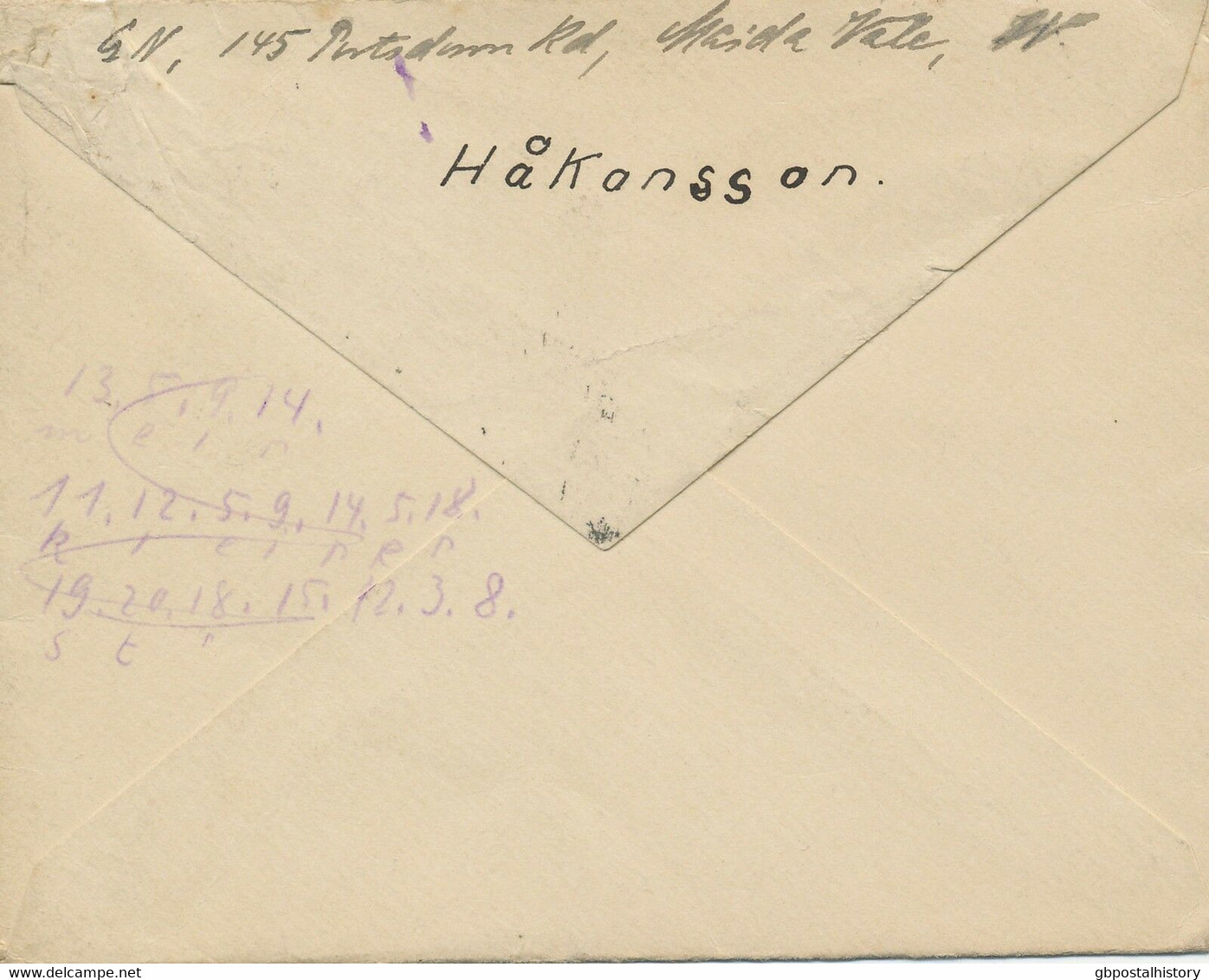 GB 1902/12 Edward VII 1 1/2d Normal Paper, Chalky Coated Paper, Somerset Print Each as Additional Franking On 3 PS Env - Cartas & Documentos