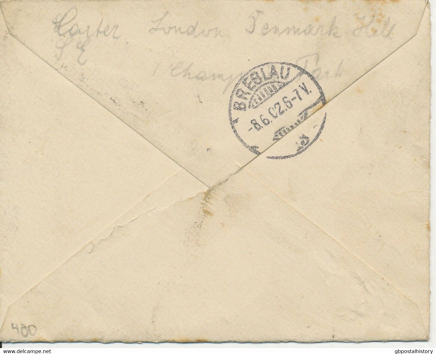 GB 1902/12 Edward VII 1 1/2d normal paper, chalky coated paper, Somerset Print each as additional franking on 3 PS Env