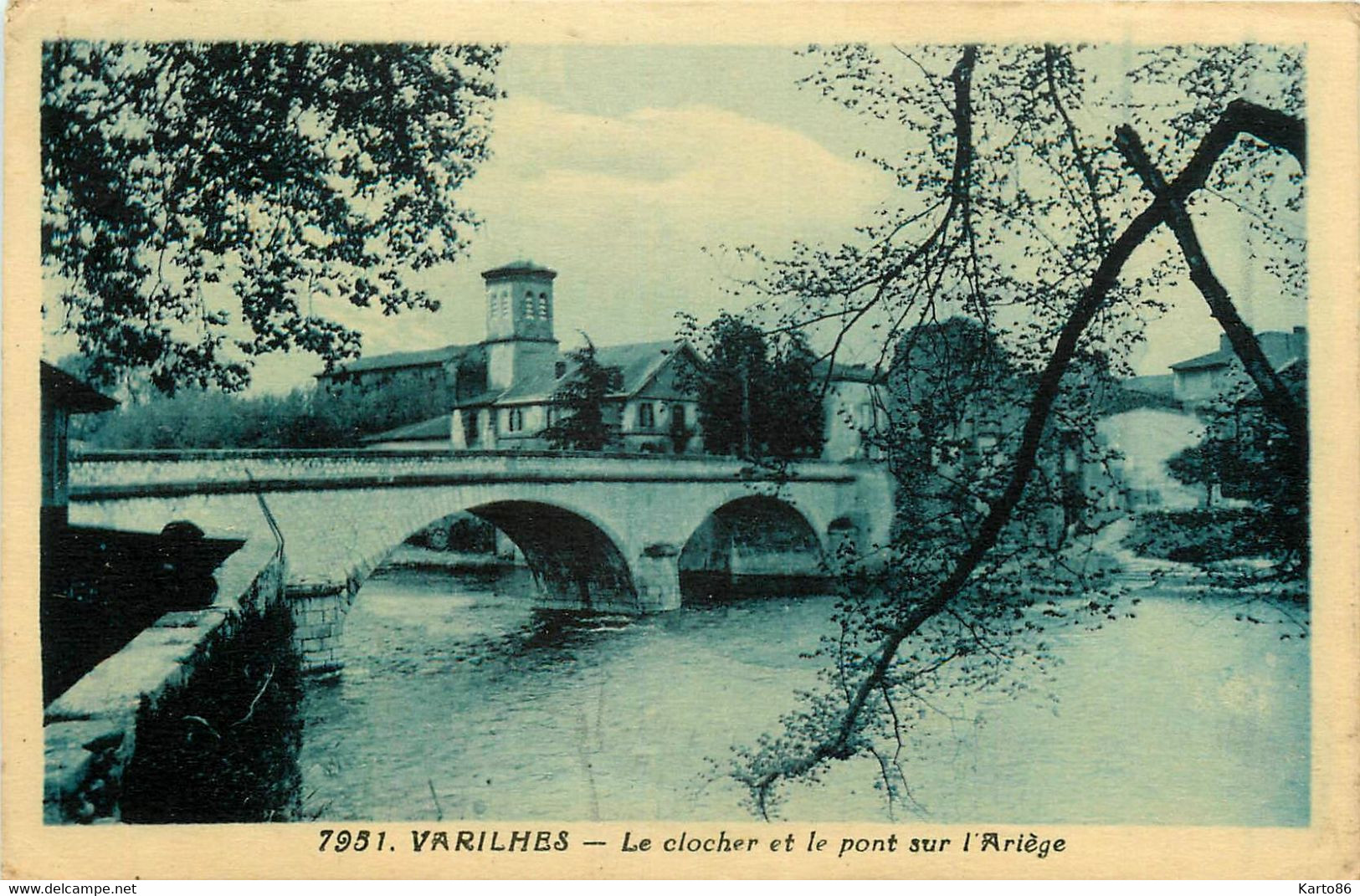 Varilhes * Vue Sur Le Clocher Et Le Pont Sur L'ariège - Varilhes