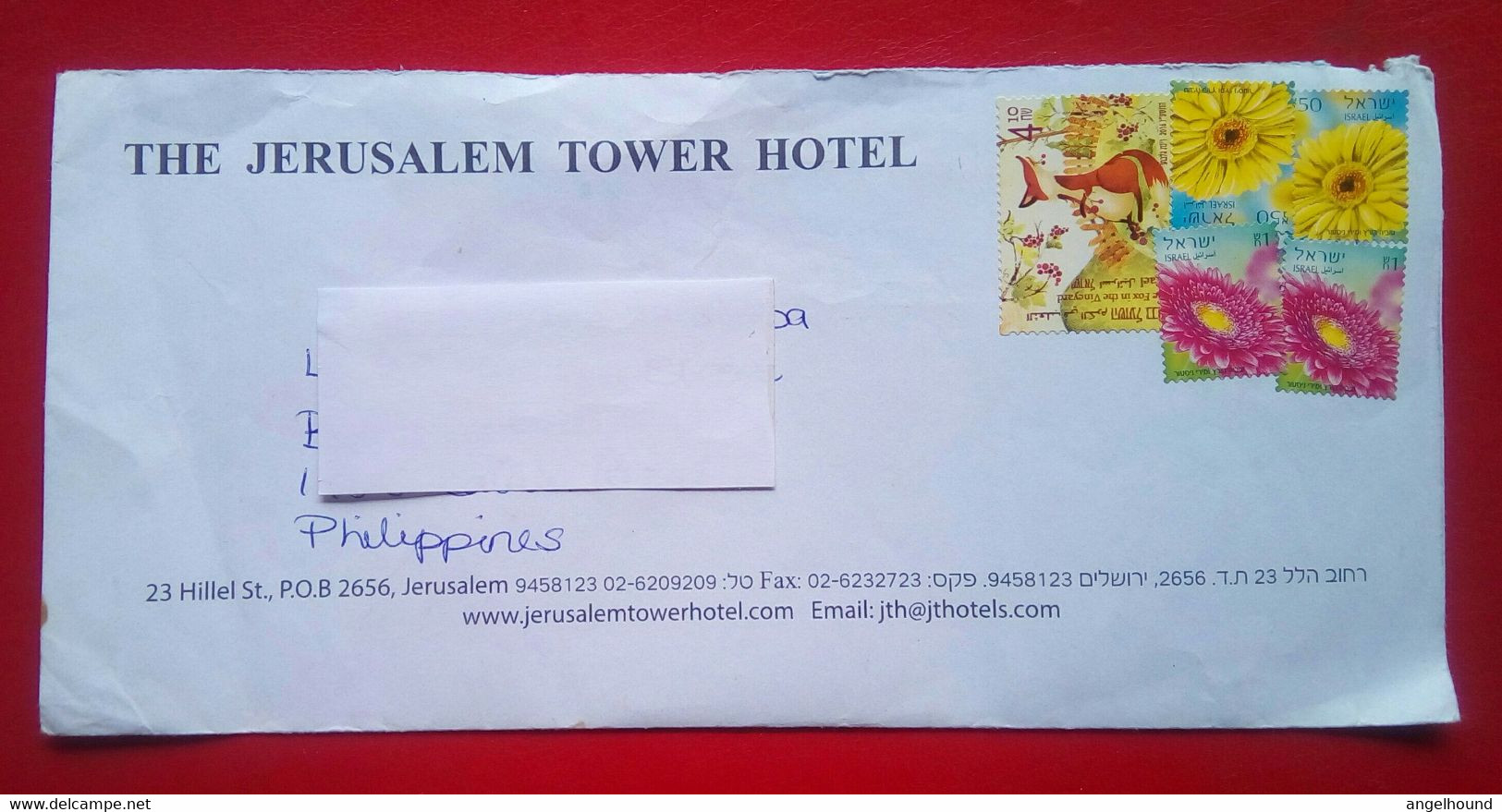 Commercial Cover From Israel To Philippines - Cartas & Documentos