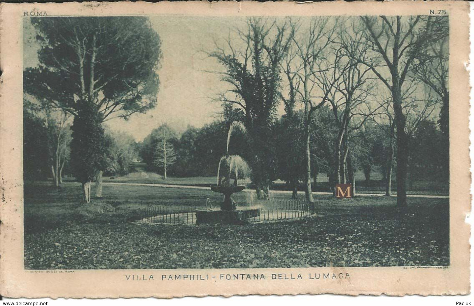 Roma - Villa Pamphili - Fontana Della Lumaca - 1908 - Parcs & Jardins
