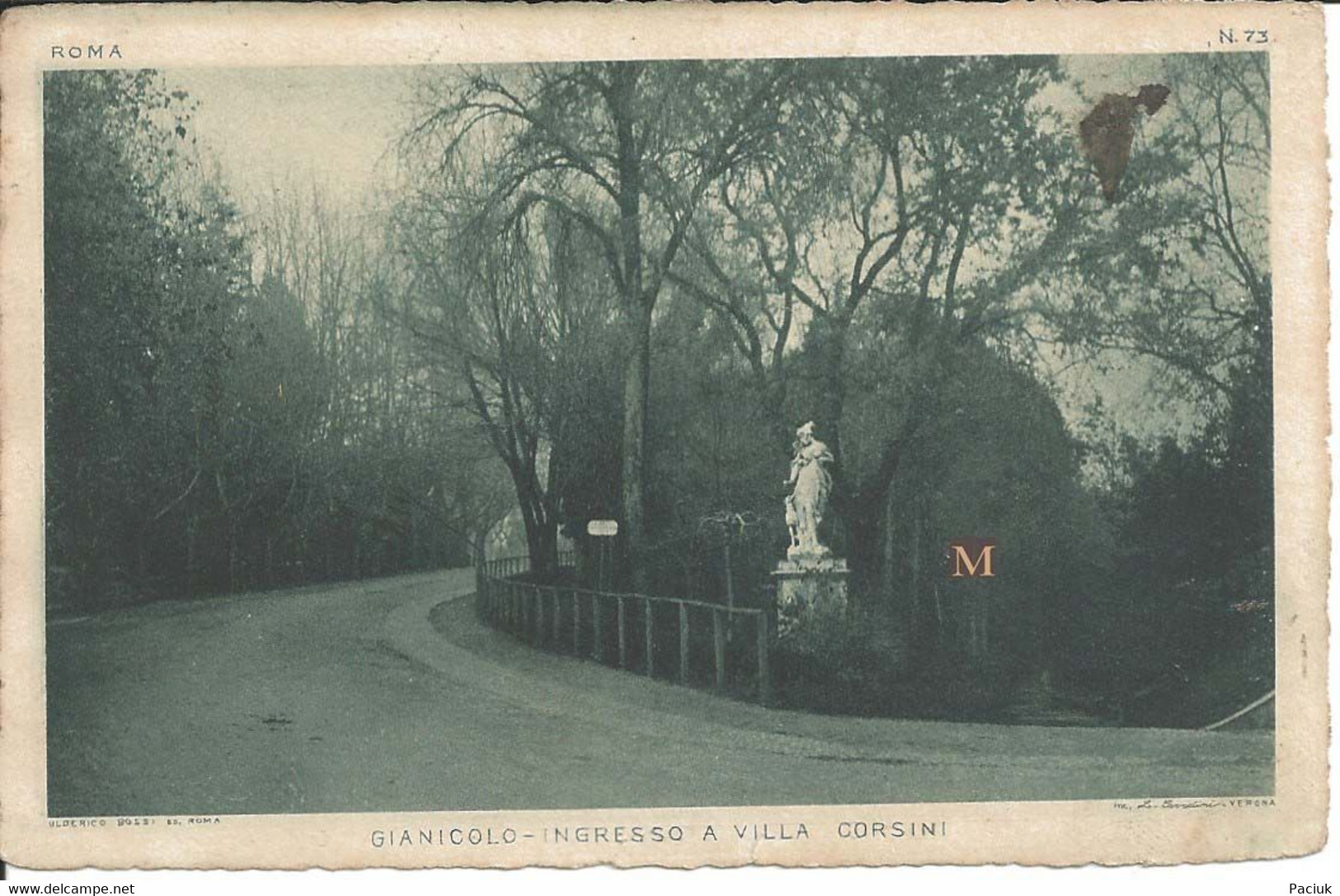 Roma - Gianicolo - Ingresso A Villa Corsini - 1908 - Parks & Gardens