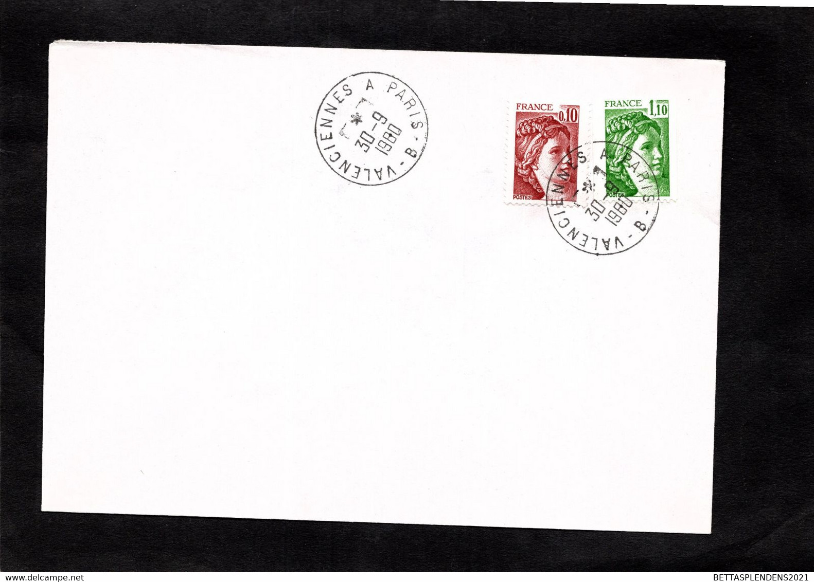 LSC  1980 - Cachet Ambulant   VALENCIENNES  A  PARIS  B - Correo Ferroviario