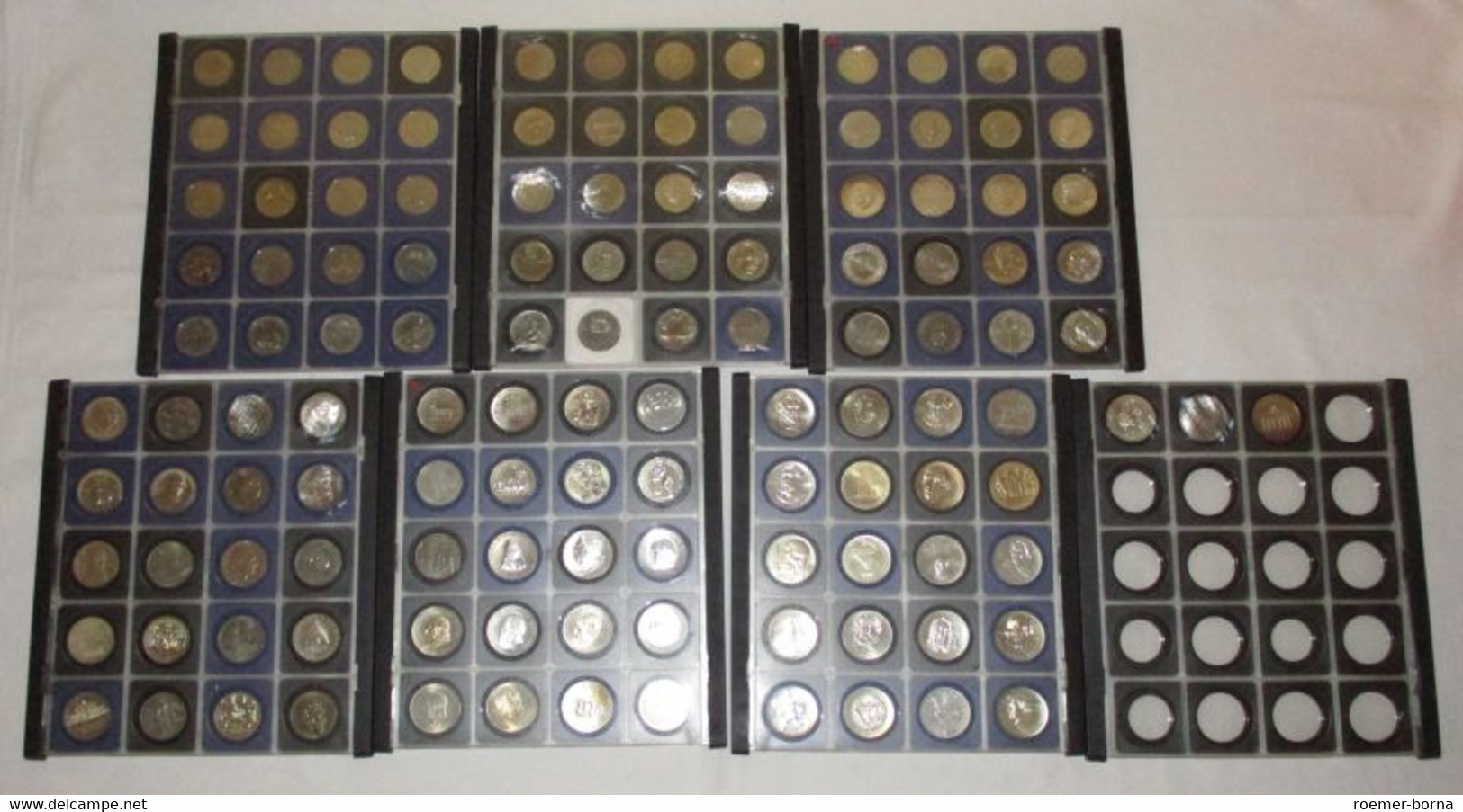 DDR Gedenkmünzensammlung Komplett 123 Münzen Stempelglanz (111376) - Verzamelingen