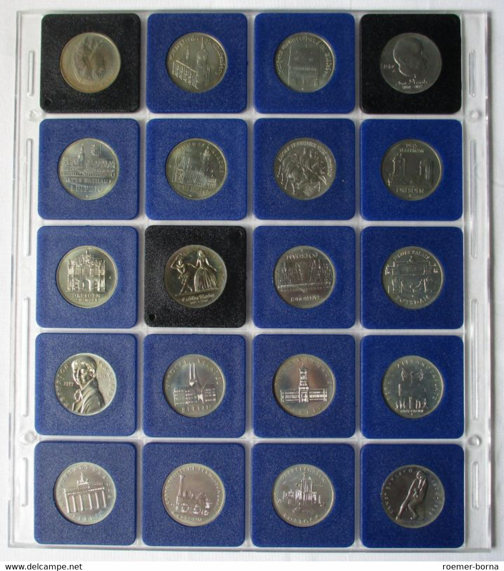 DDR Gedenkmünzensammlung Komplett 123 Münzen Stempelglanz (111376) - Collections