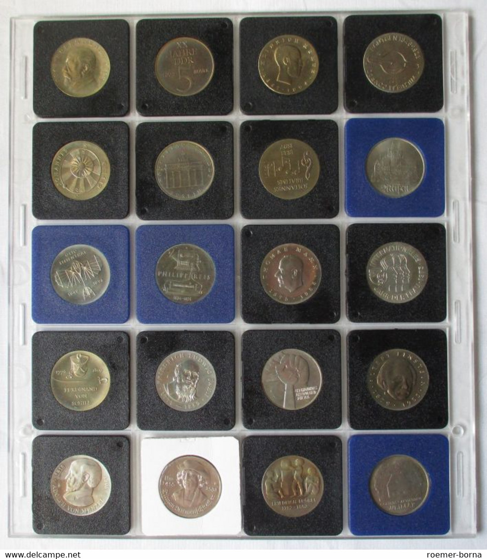 DDR Gedenkmünzensammlung Komplett 123 Münzen Stempelglanz (111376) - Colecciones
