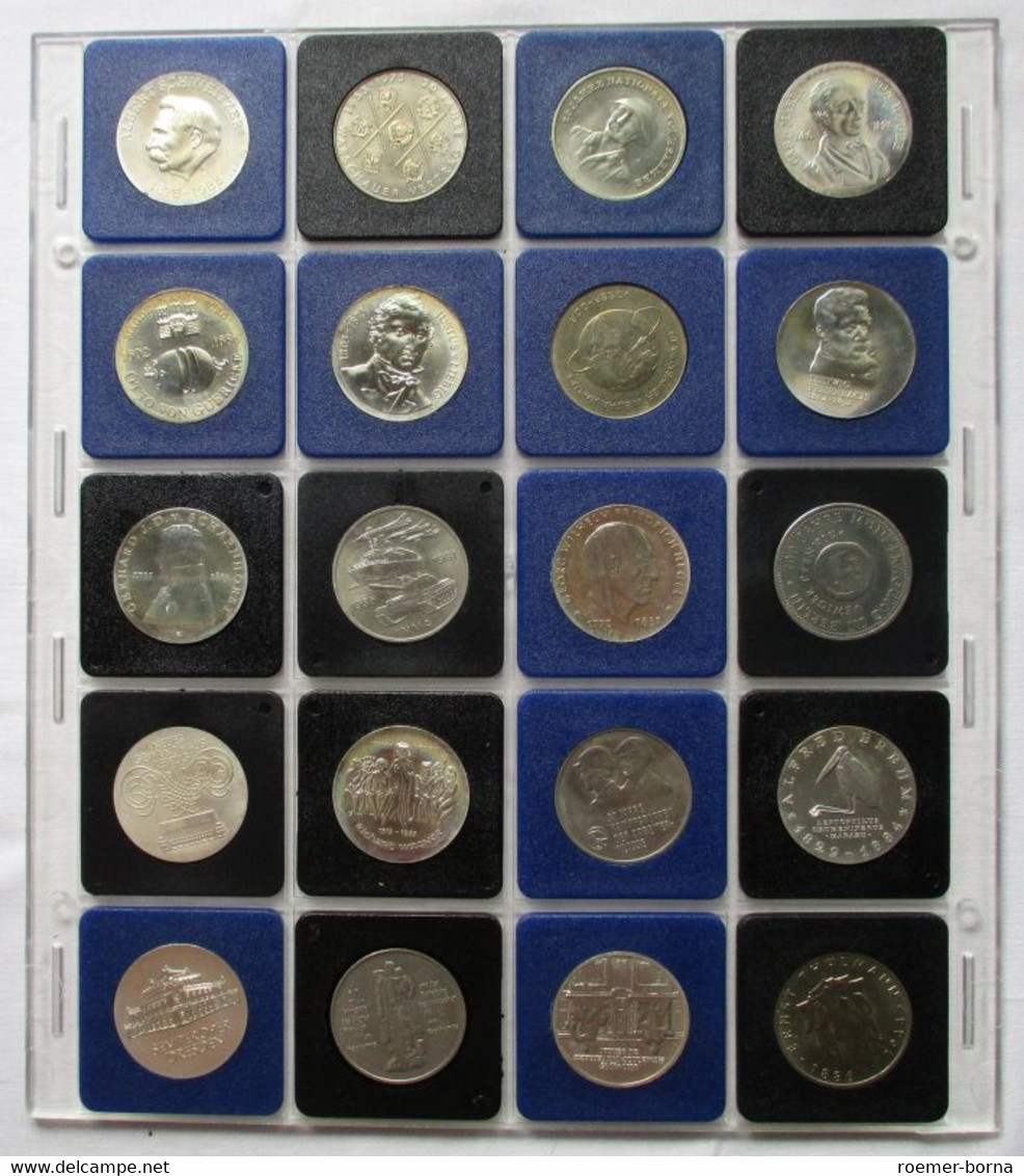 DDR Gedenkmünzensammlung Komplett 123 Münzen Stempelglanz (111376) - Sammlungen