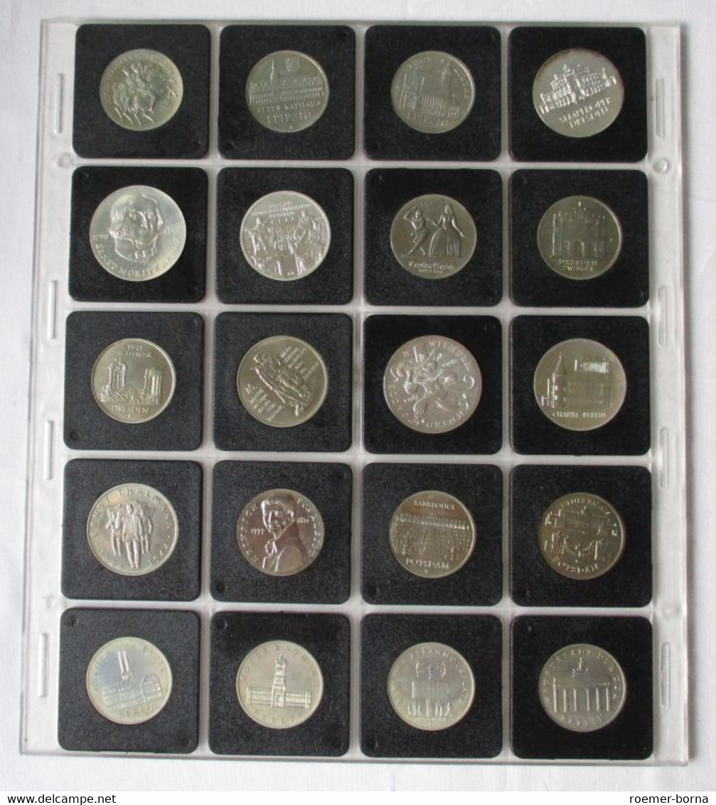 DDR Gedenkmünzensammlung Komplett 123 Münzen Stempelglanz (110616) - Verzamelingen