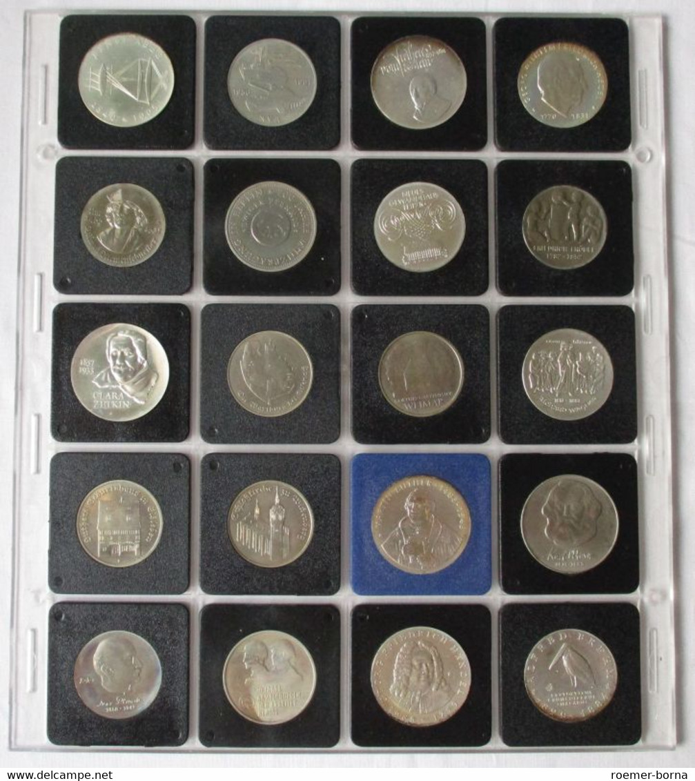 DDR Gedenkmünzensammlung Komplett 123 Münzen Stempelglanz (110616) - Collezioni