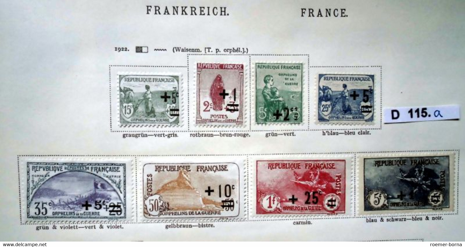 seltene Briefmarkensammlung Frankreich 1849 bis 1939 fast komplett