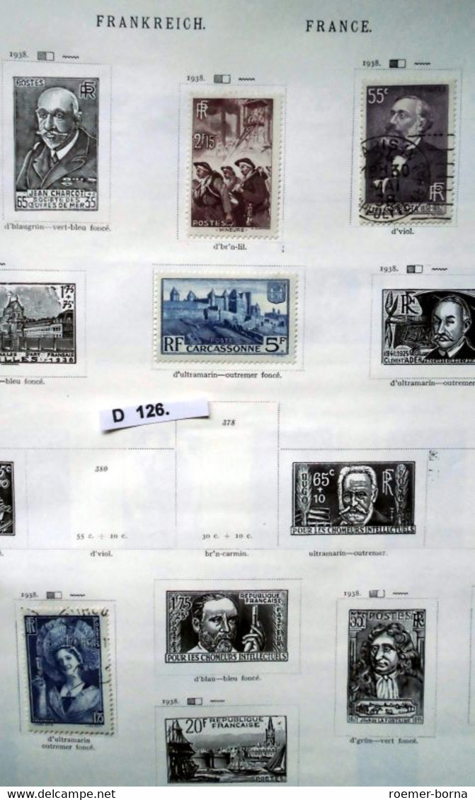 seltene Briefmarkensammlung Frankreich 1849 bis 1939 fast komplett