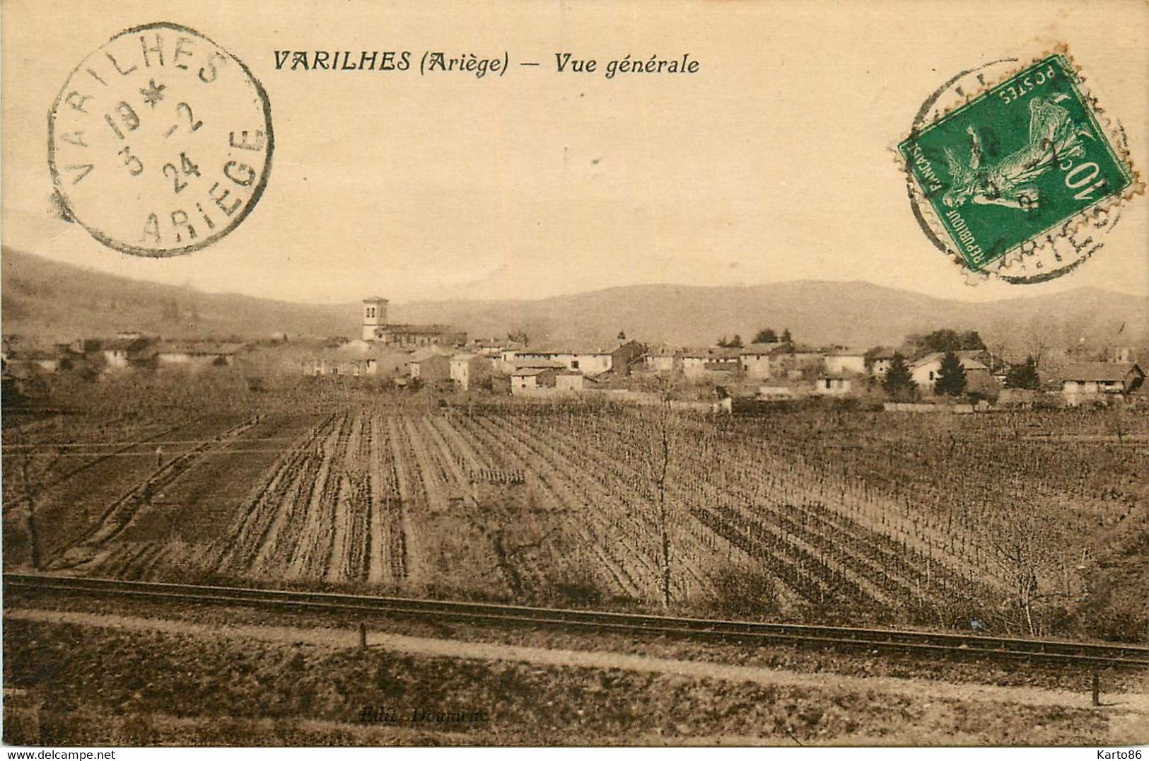 Varilhes * Vue Générale Et Panorama Du Village * Ligne Chemin De Fer - Varilhes