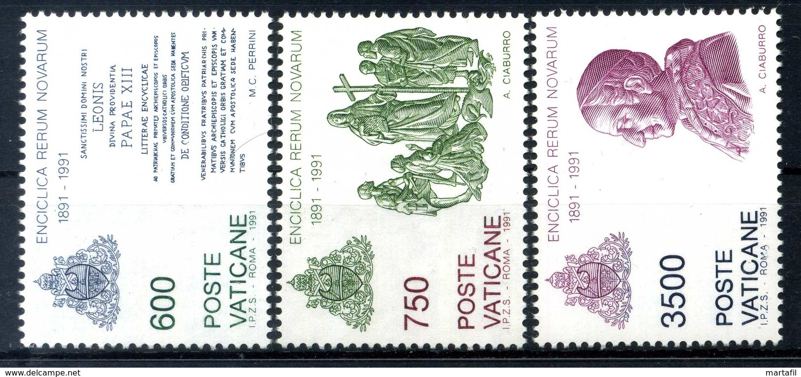 1991 VATICANO SET MNH ** - Ongebruikt