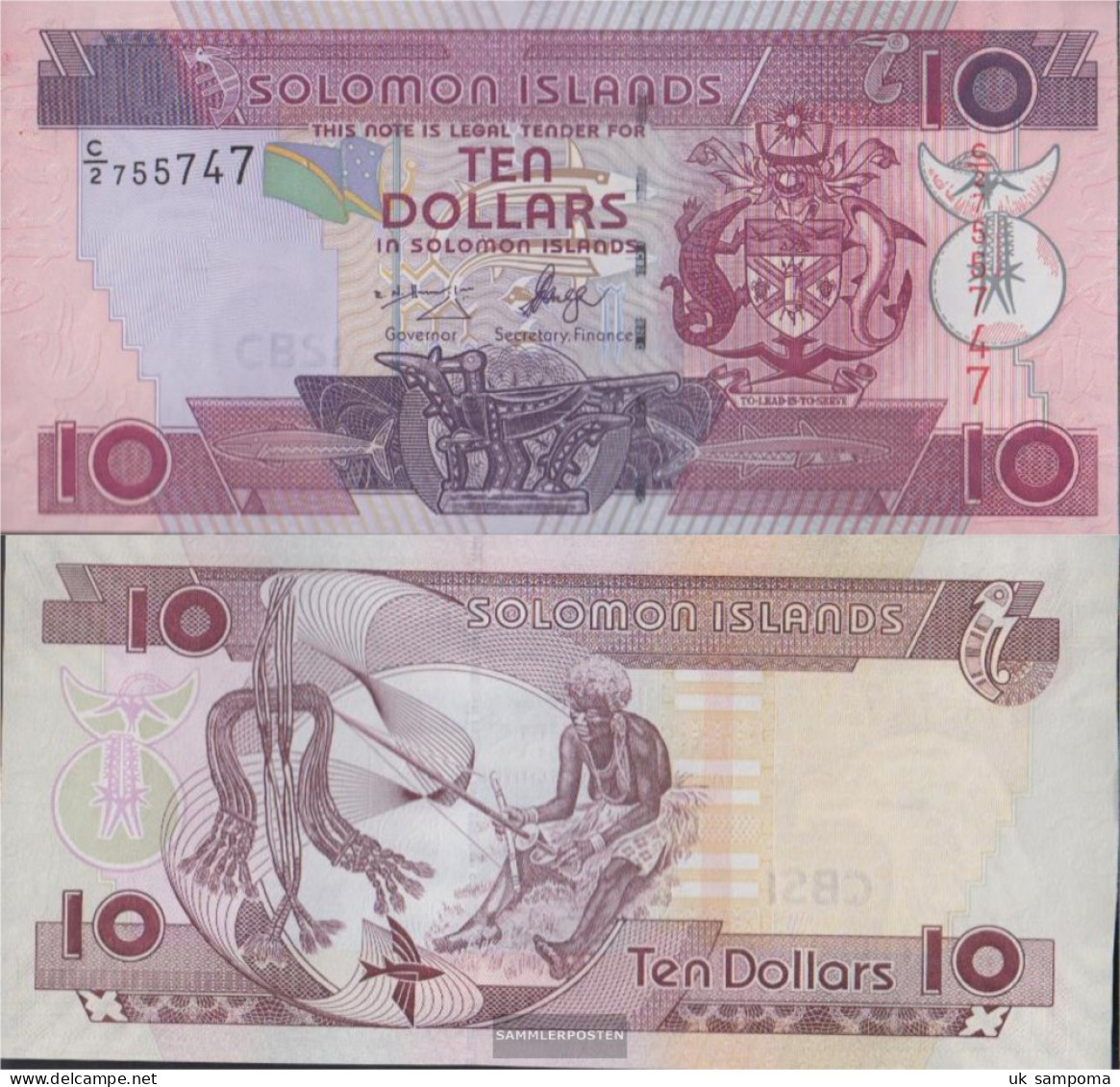 Salomoninseln Pick-number: 27 Uncirculated 2006 10 Dollars - Solomon Islands