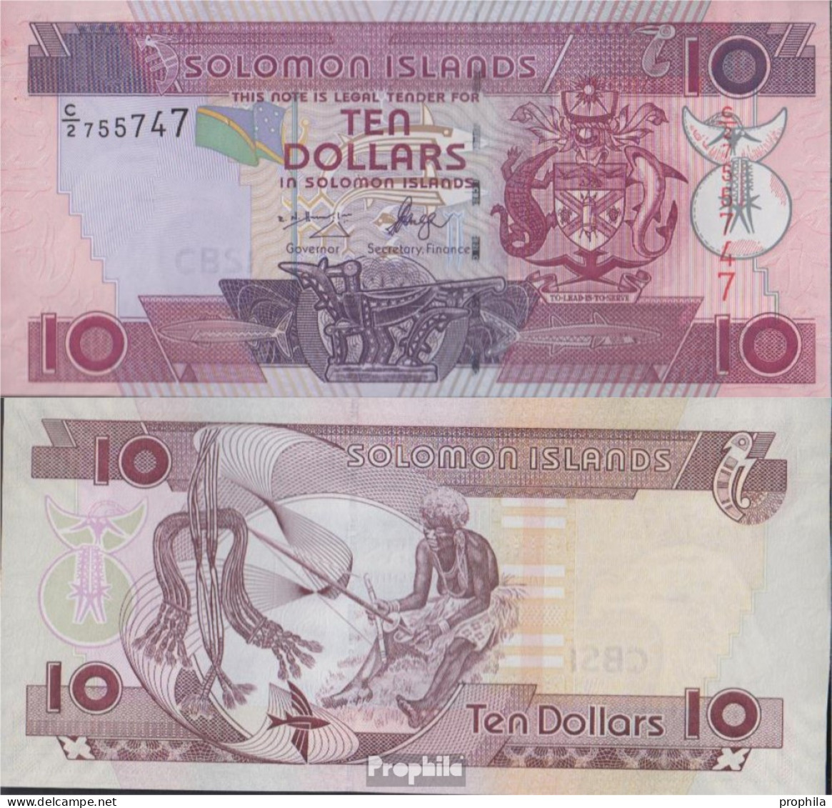 Salomoninseln Pick-Nr: 27 Bankfrisch 2006 10 Dollars - Solomon Islands