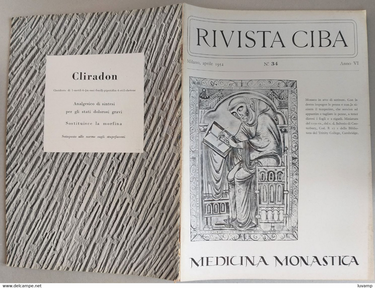 RIVISTA  DI MEDICINA CIBA  -  MEDICINA MONASTICA N. 34 ( CART 77) - Gezondheid En Schoonheid