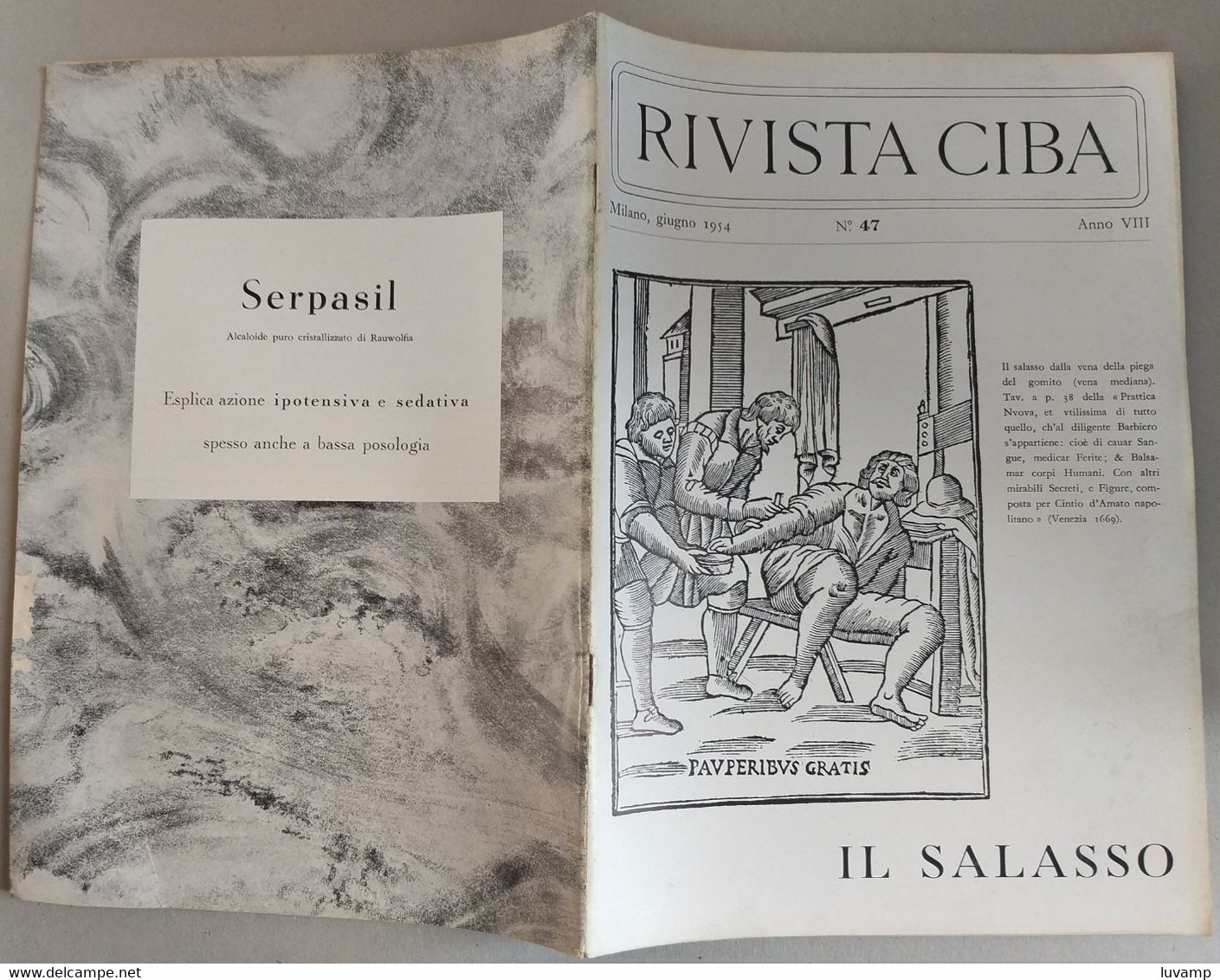 RIVISTA  DI MEDICINA CIBA  -   IL SALASSO N. 47 ( CART 77) - Santé Et Beauté