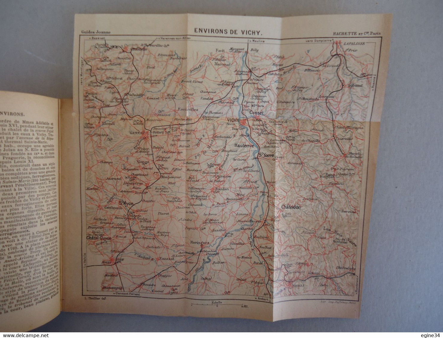 Allier- Guides Joanne - VICHY et ses Environs - 1906 - Plan, Carte gravures