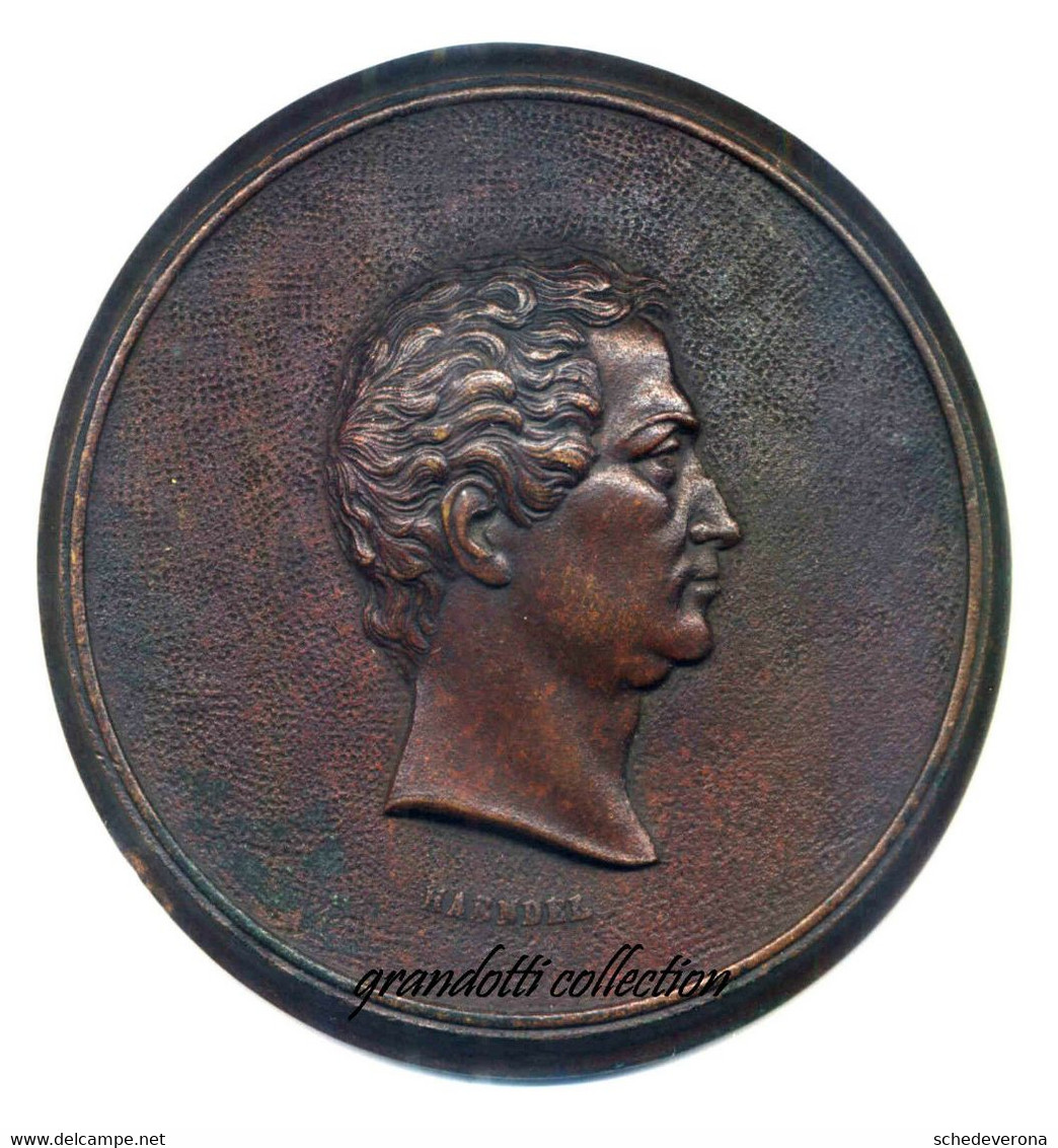 GEORG FRIEDRICH HÄNDEL ENORME BRONZO CELEBRATIVO FINE 1800 - Royaux/De Noblesse