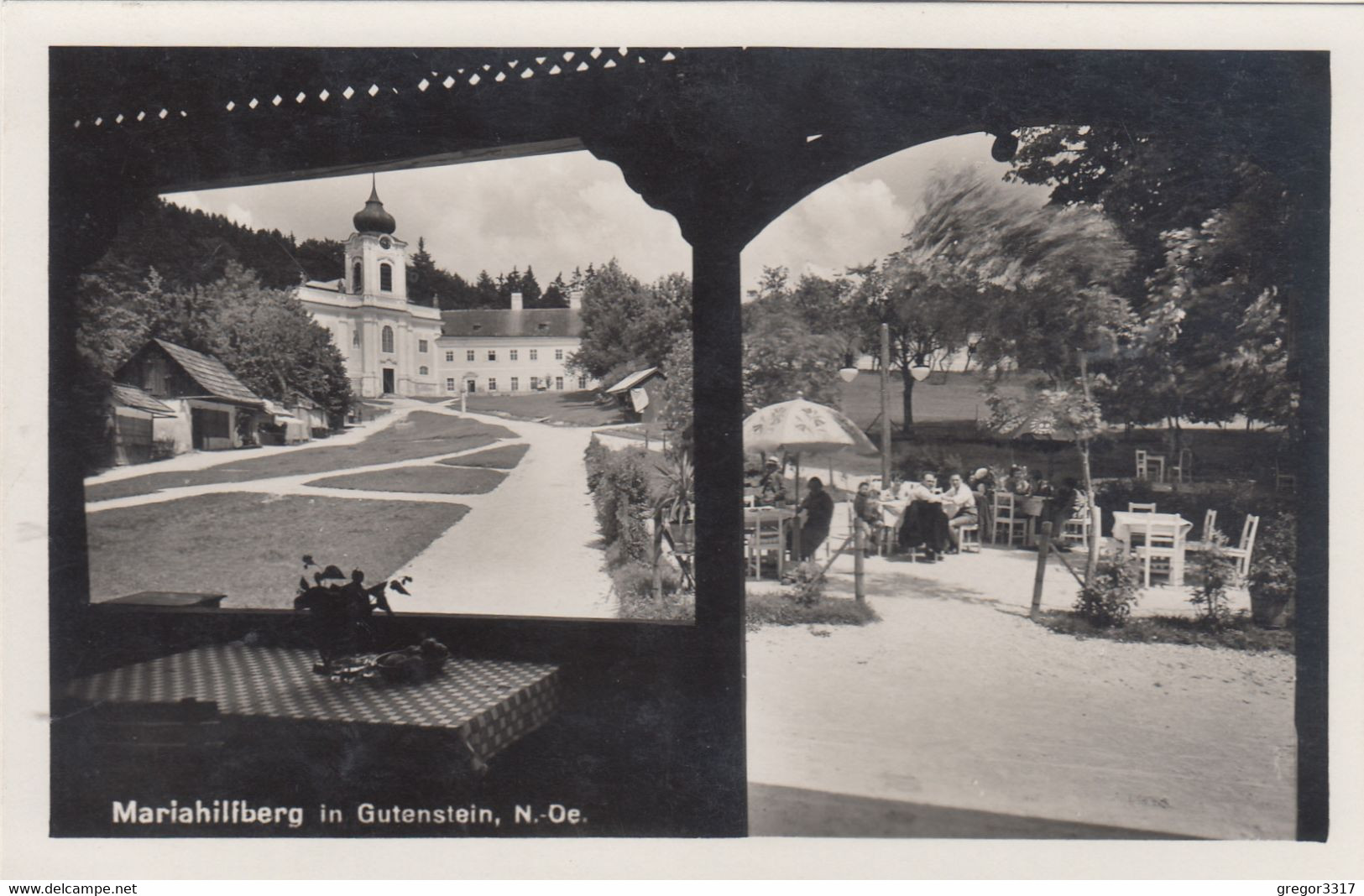 2031) MARIAHILFBERG In GUTENSTEIN - Aus Haus Gesehen Auf Besetzten Gastgarten ALT !! 1936 - Gutenstein