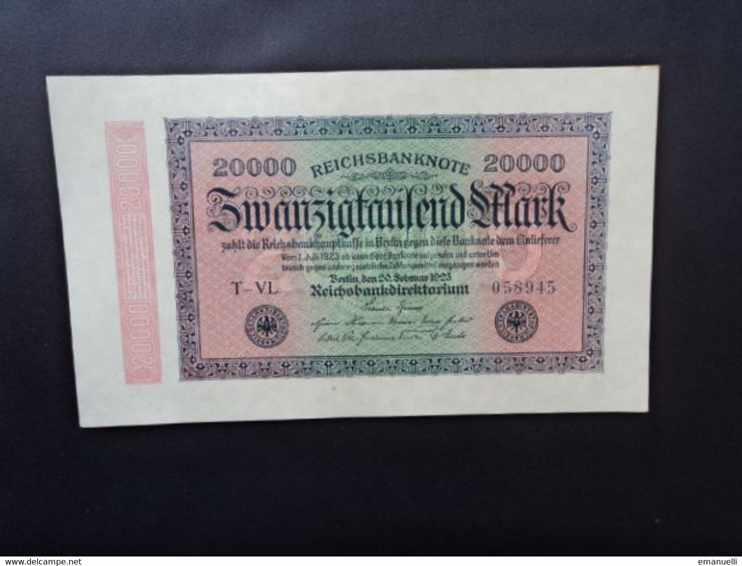 ALLEMAGNE : 20 000 MARK    20.2.1923    P 85a      SUP+ - 20000 Mark