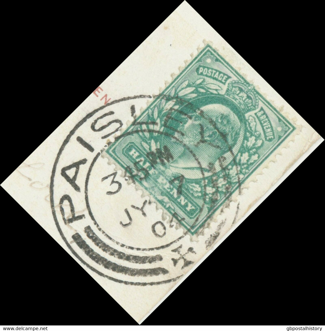 GB SCOTTISH VILLAGE POSTMARKS „PAISLEY“ Superb Strike (28mm, Time Code „3 45PM“) On VF Postcard (Marie Studholme) 1904 - Schottland