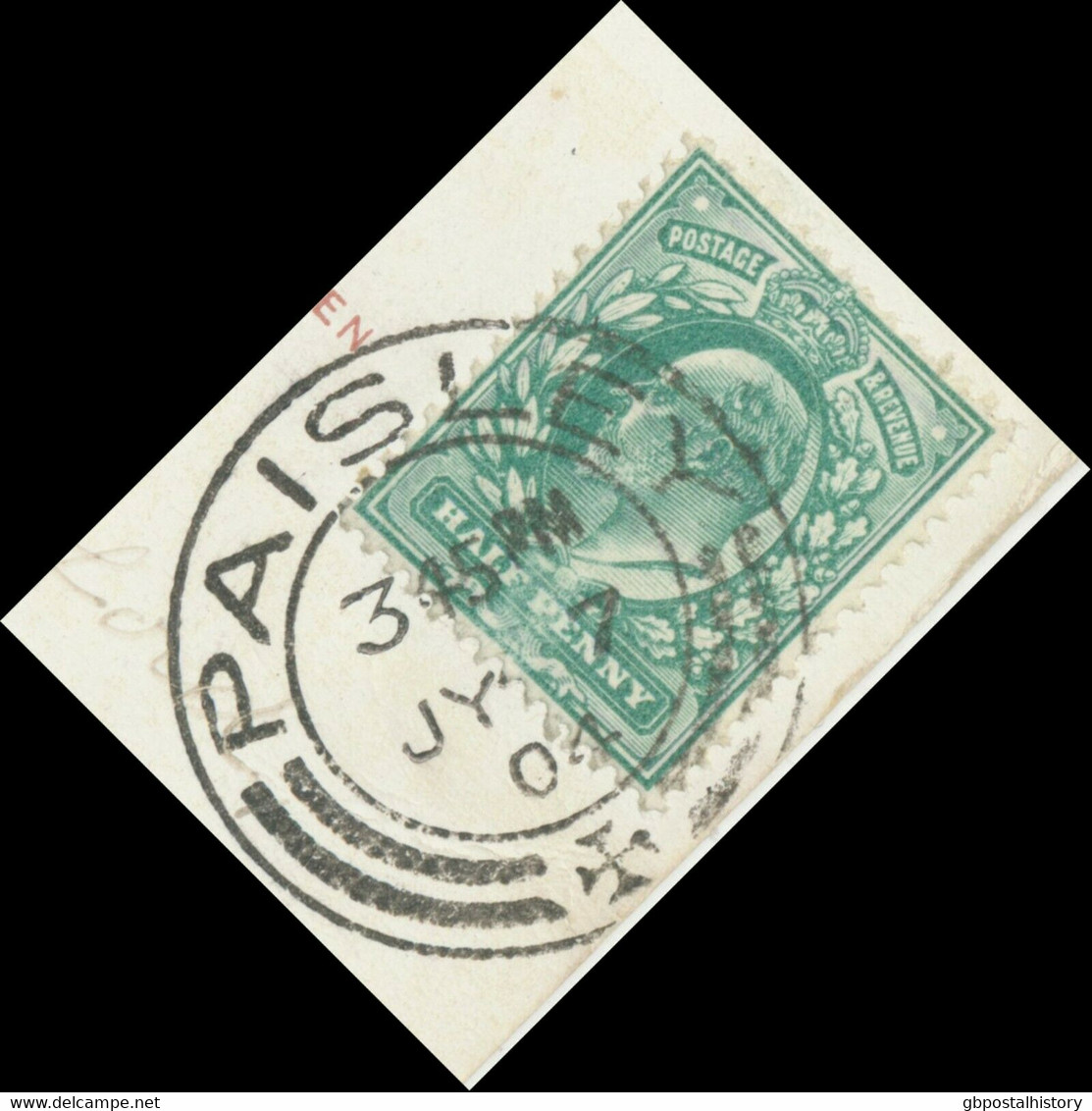 GB SCOTTISH VILLAGE POSTMARKS „PAISLEY“ Superb Strike (28mm, Time Code „3 45PM“) On VF Postcard (Marie Studholme) 1904 - Scotland