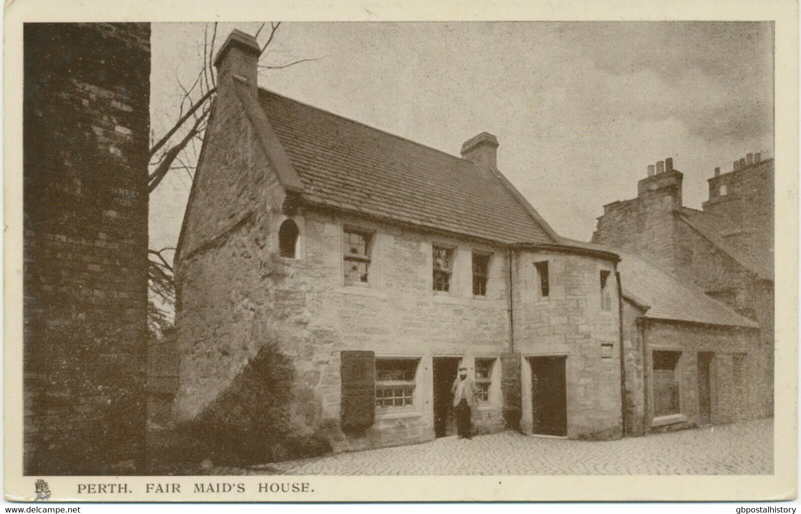 GB SCOTTISH VILLAGE POSTMARKS „PERTH / 3“ Superb Strike (28mm, Time Code „5 PM“) On Superb Rare RP Postcard 1906 - Schotland