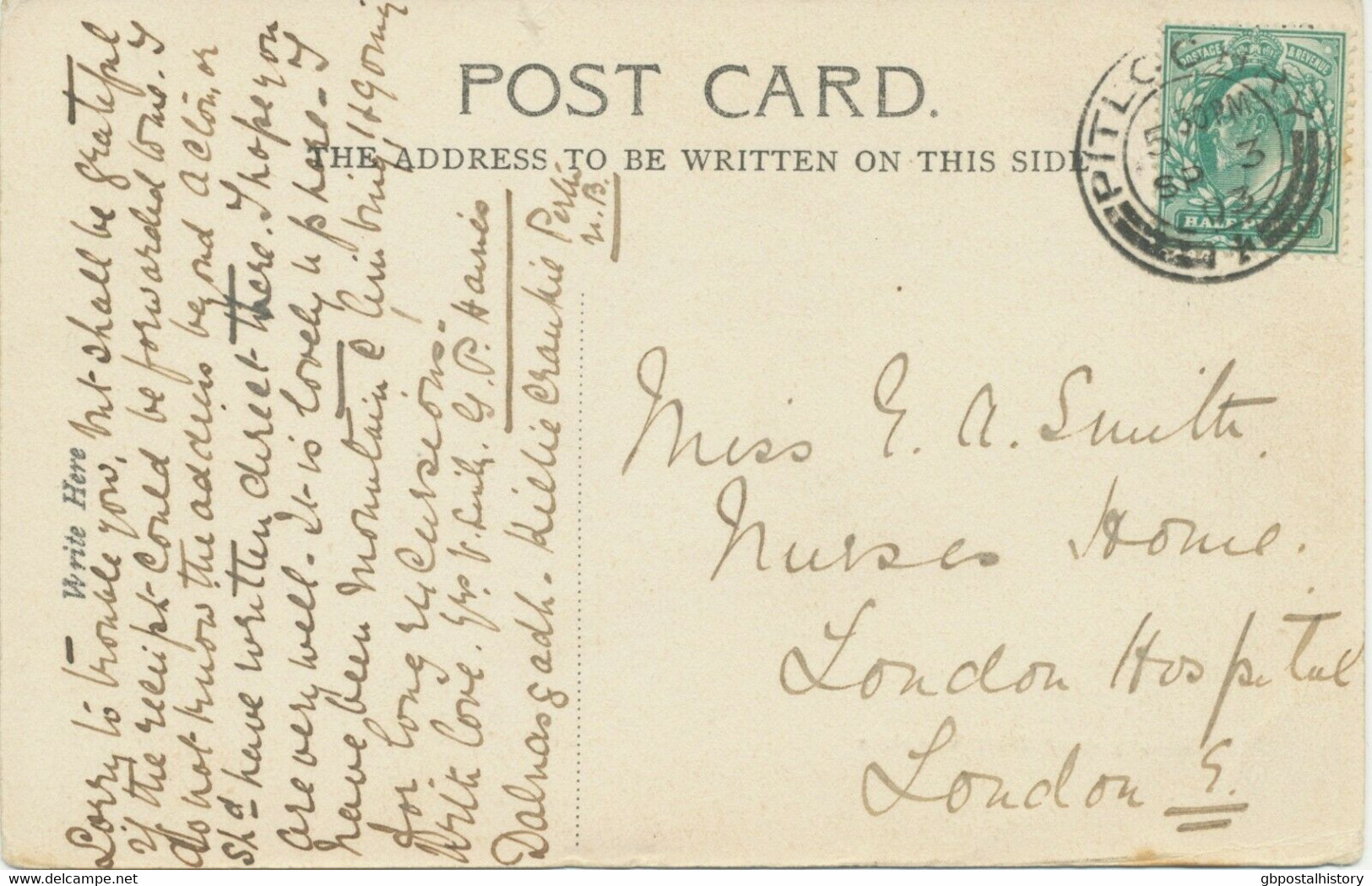 GB SCOTTISH VILLAGE POSTMARKS „PITLOCHRY“ Superb Rare Strike (26mm, Time Code „5 30PM“) On Superb Local Postcard 1903 - Escocia