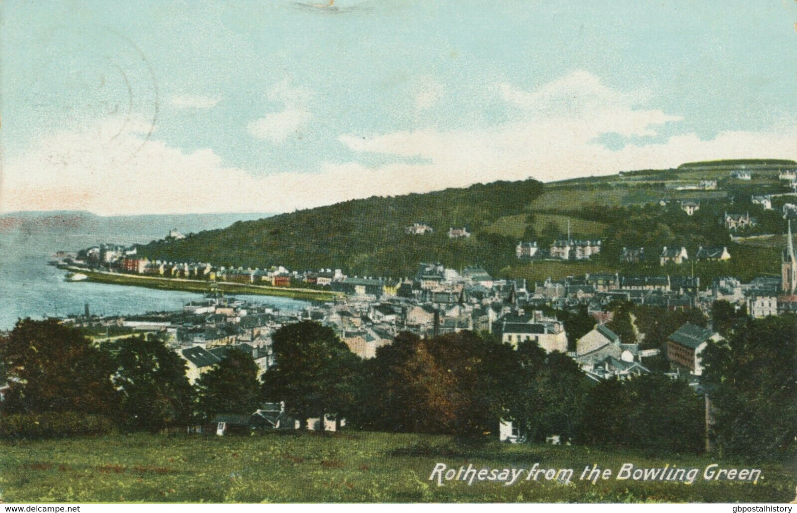 GB SCOTTISH VILLAGE POSTMARKS „ROTHESAY“ Superb Strike (26mm, Time Code „6 30AM“) On Superb Postcard (Rothesay) 1906 - Escocia