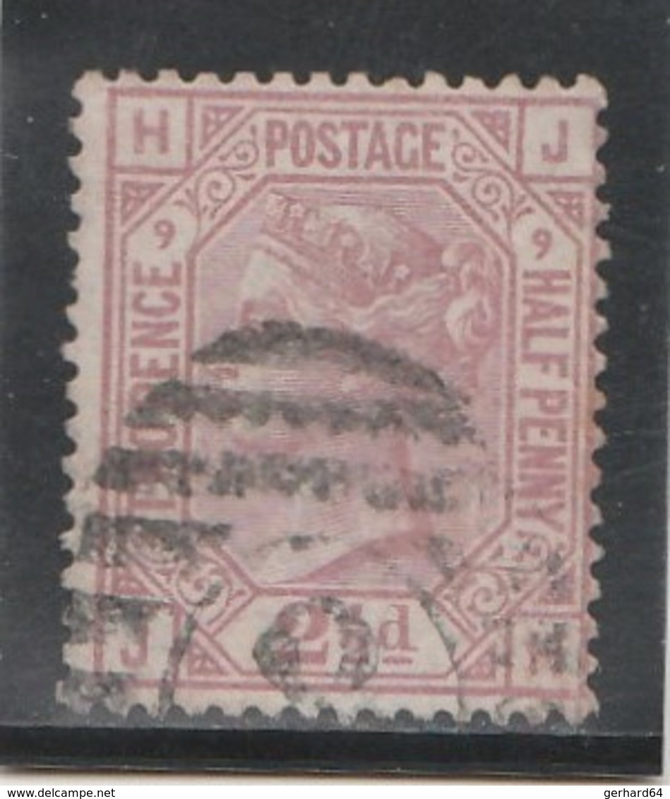 GB - 2 ½ D - Yvert N° 56 - Planche 9 (1875) - Usados