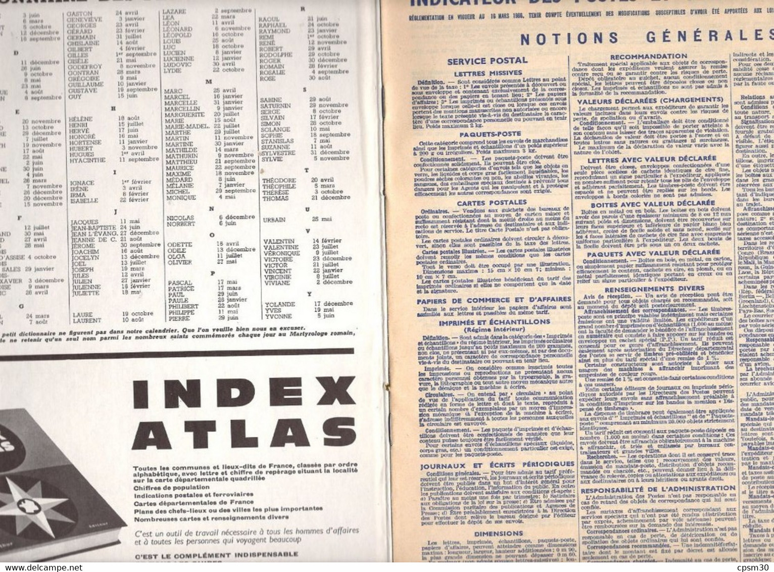 CALENDRIER GF 1967 - Avignon 84 Vaucluse, Villeneuve/Yonne 89 Yonne, Imprimeur Oberthur Rennes (calendrier Double) - Grand Format : 1961-70