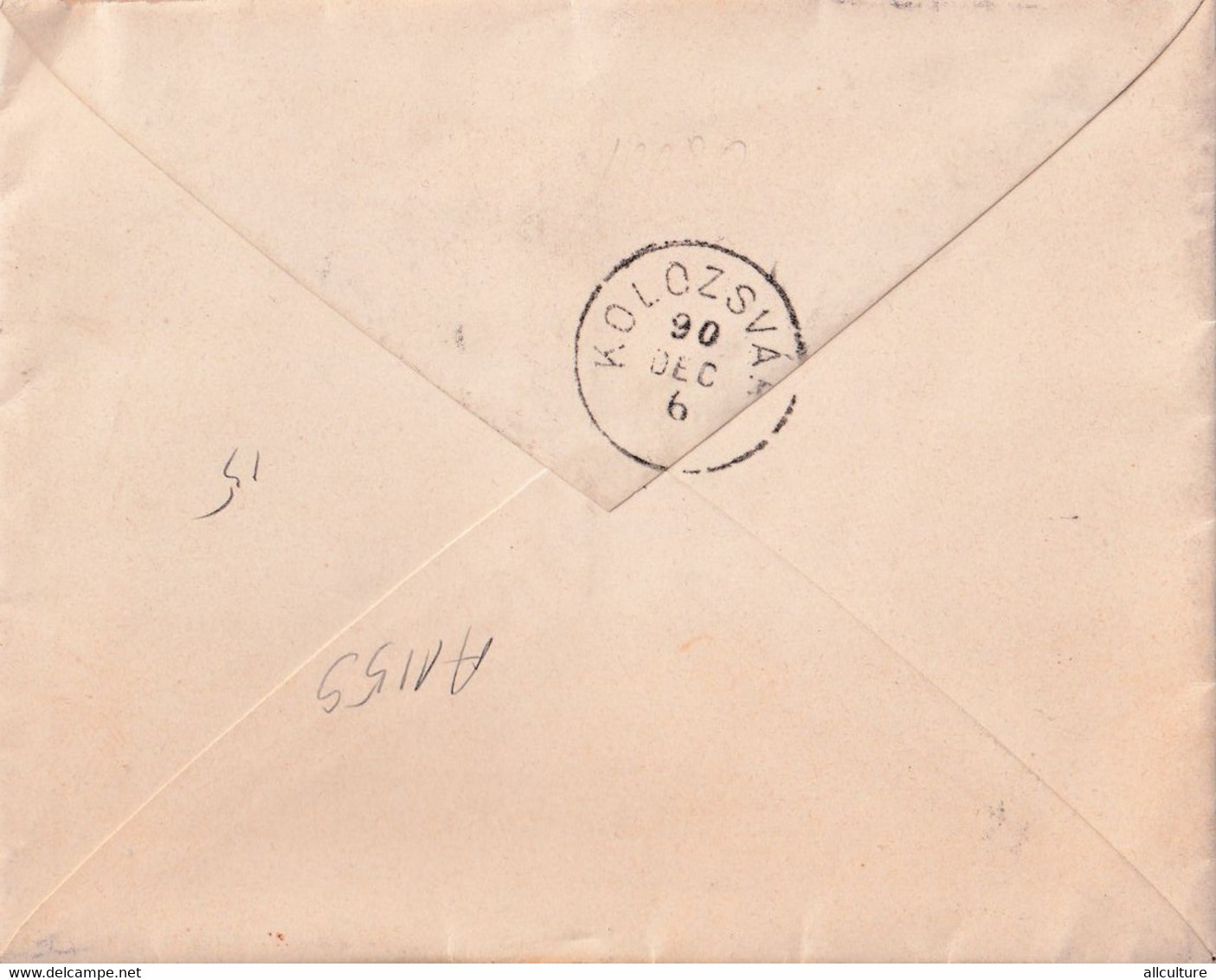 A1158  - LETTER FROM BUDAPEST  TO KOLOZSVAR CLUJ-NAPOCA ROMANIA 1890  STAMP ON COVER - Covers & Documents