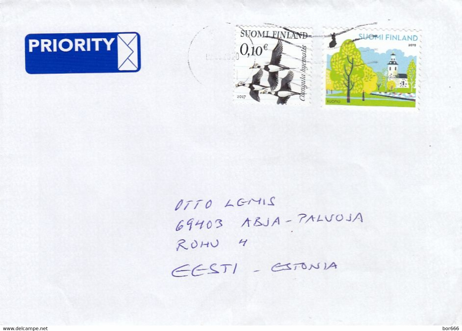 GOOD FINLAND Postal Cover To ESTONIA 2020 - Good Stamped: Kuopio ; Birds - Lettres & Documents