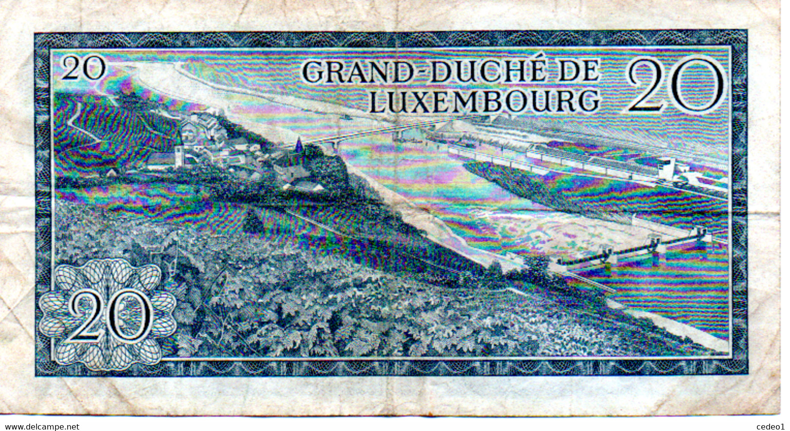 GRAND DUCHE DE LUXEMBOURG  VINGT FRANCS - Luxemburg