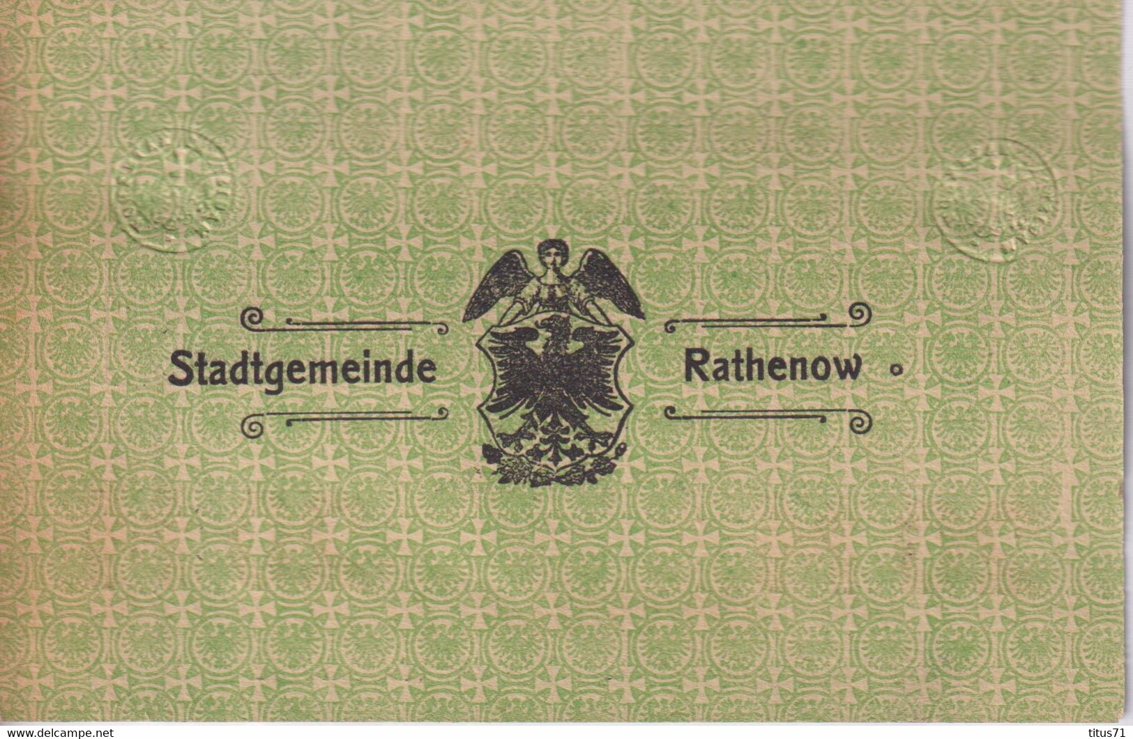 Notgeld Allemagne 20 Mark Rathenow - 12/11/1918 - Très Bon état - Sammlungen