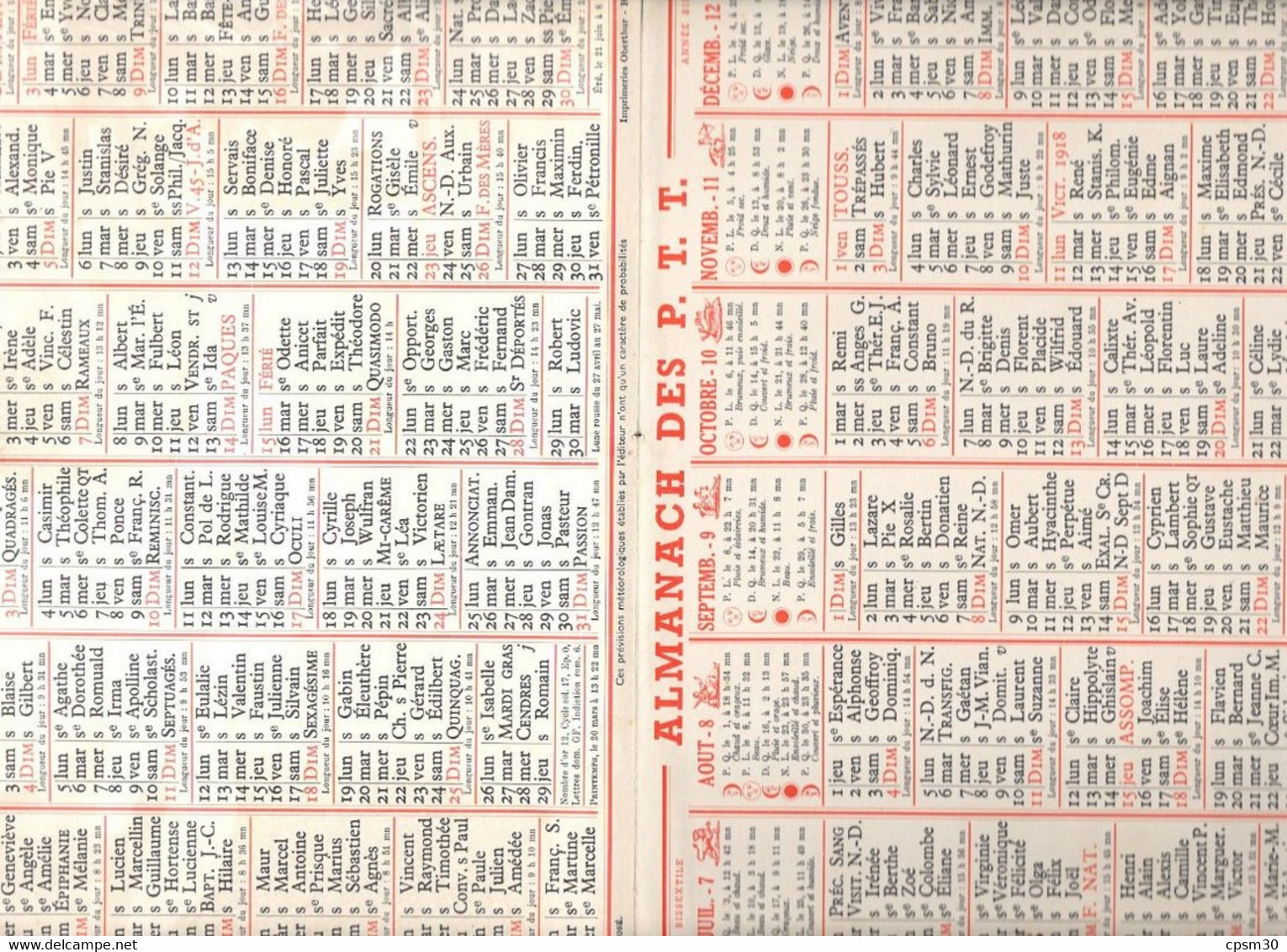 CALENDRIER GF 1968 - Le Chien Et La Télé, Imprimeur Oberthur Rennes - Grand Format : 1961-70
